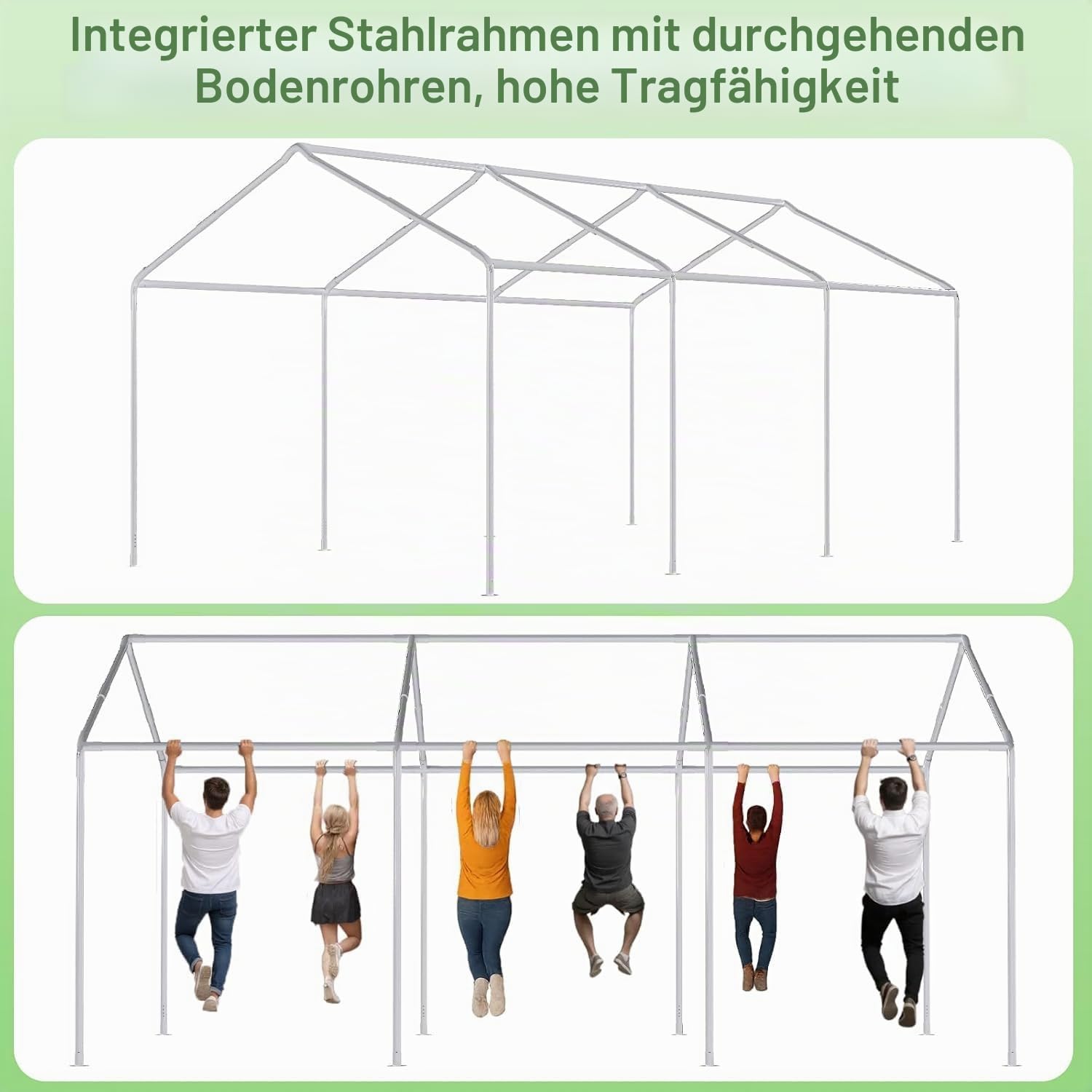 Hawthyhome Partyzelt 4x6 Wasserdicht Stabil Pavillon PE PlaneGartenzelt UV Schutz 50++ Zelt Festzelt Gartenpavillon für Garten, Party, Festival, Hochzeit, Weiß