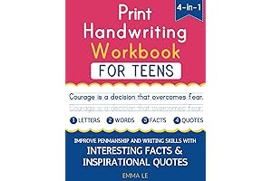 Print Handwriting Workbook for Teens