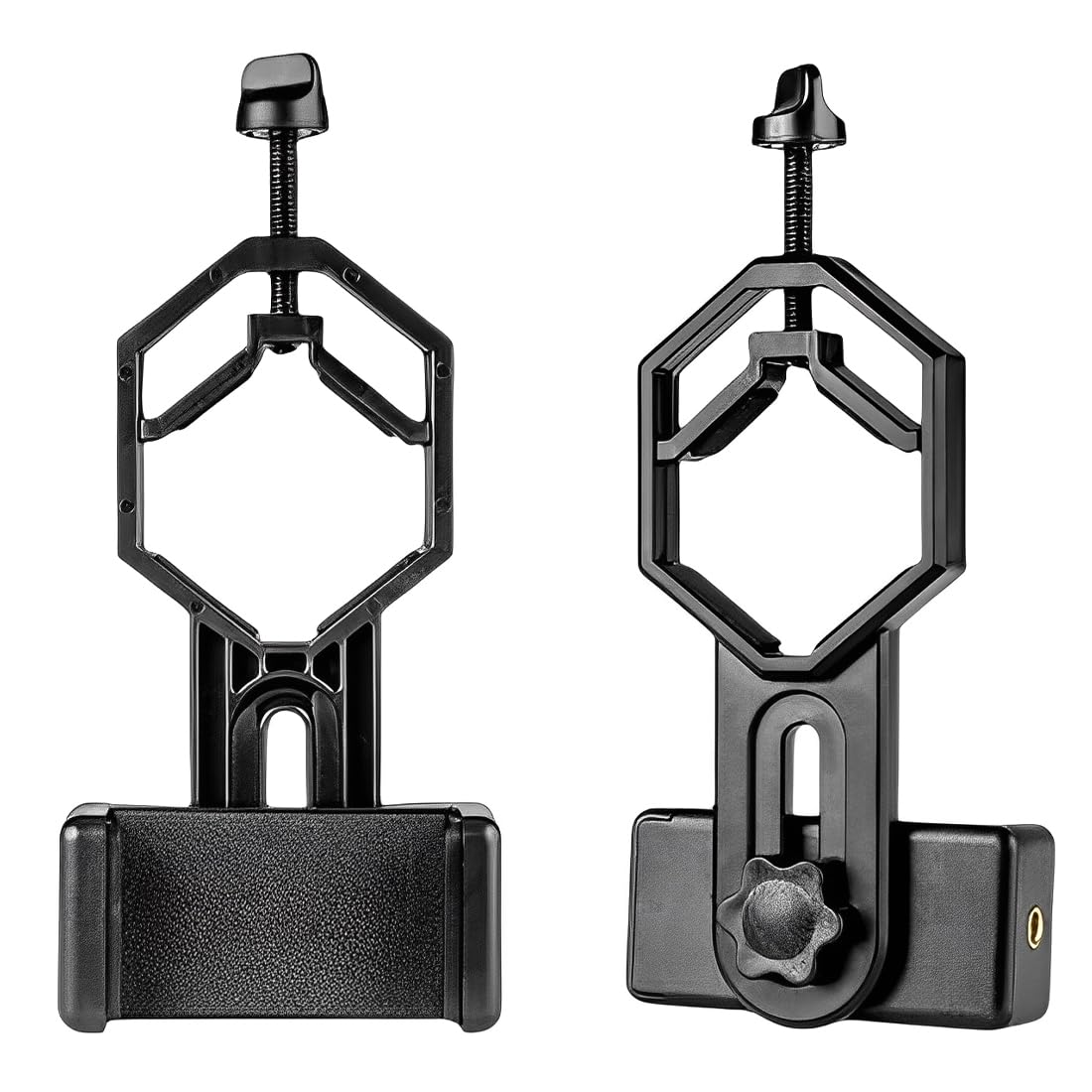 Smartphone Adaptateur Universel Digiscoping Adapter Rotatif 360° pour Jumelles, Monoculaire, Trépied, Microscope et Télescope Astronomique, pour iPhone, Samsung, Moto