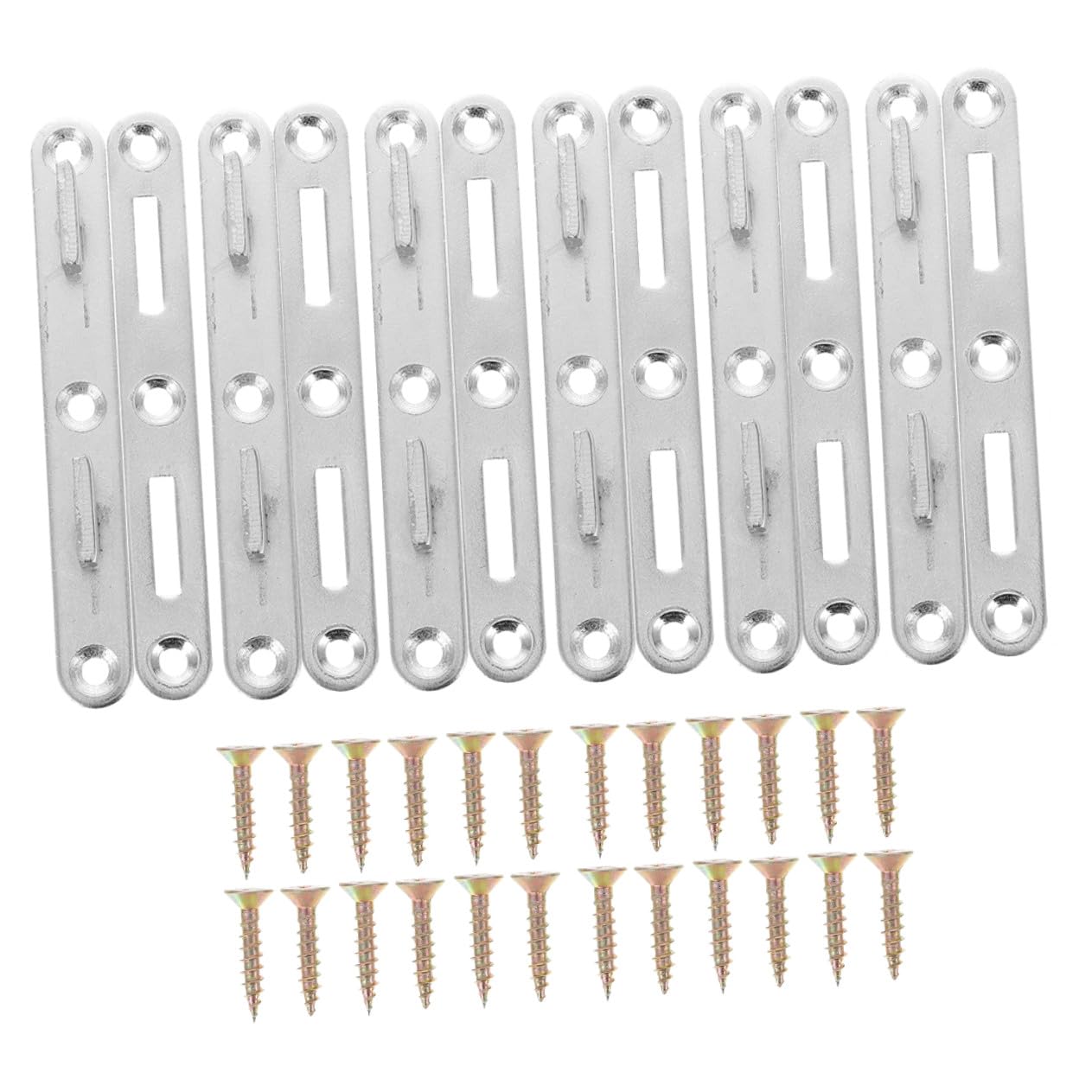 Fixations pour longerons de lit en fer robuste Uonlytech - Lot de 6 supports de rail stables