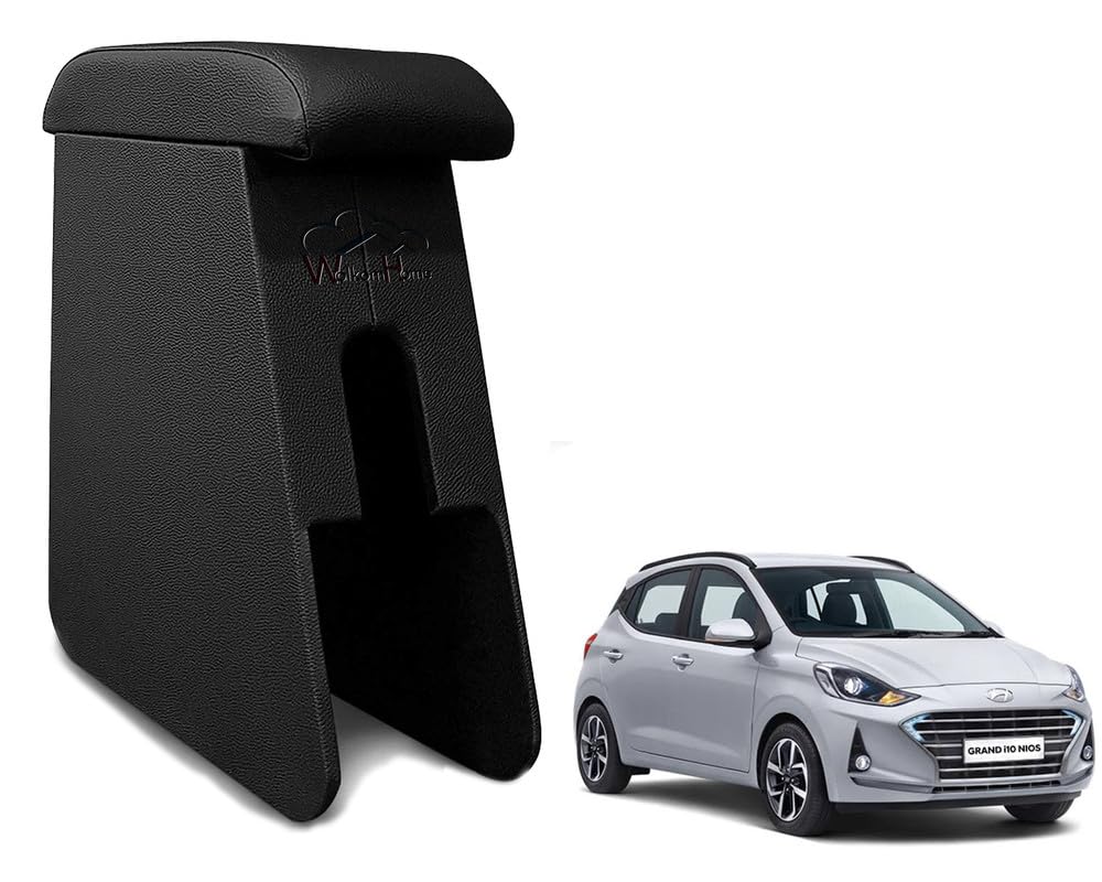 WolkomHome Car Arm Rest Wooden Armrest Black Color with Cushion