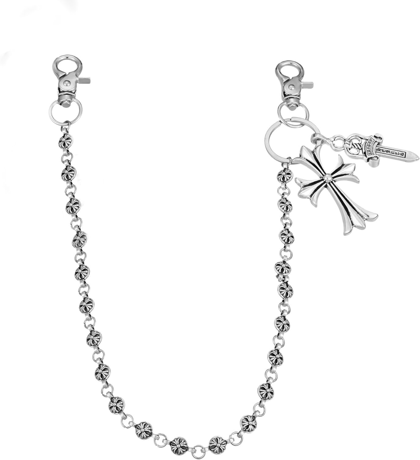 Wallet Chain Pants Chain Belt Chain Hip Hop Punk Cross Jeans Chain Keychain Goth Accessories for Women Men Clothing Accessories Wallet Chain Pants Chain Belt Chain Hip Hop Punk Cross Jeans Chain Keychain Goth Accessories for Women Men Clothing Accessories