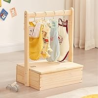 Vista 35 de Garment Rack Black Felt Hangers Mini Clothes Hangers 10Pcs Metal Doll Clothes Mini Doll ES Hanger Coat Accessories ES ES