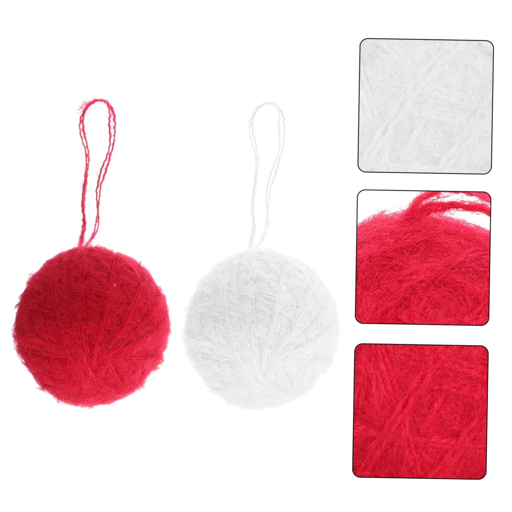 Alipis 3 Sätze Wollknäuel Weihnachtsbasteln Weihnachts Basteln DIY Weihnachtskugeln Festonlicht Weihnachtsschrankdekoration Hängende Bälle Weihnachtsbaumschmuck Garn Rot 10 Stück * 3