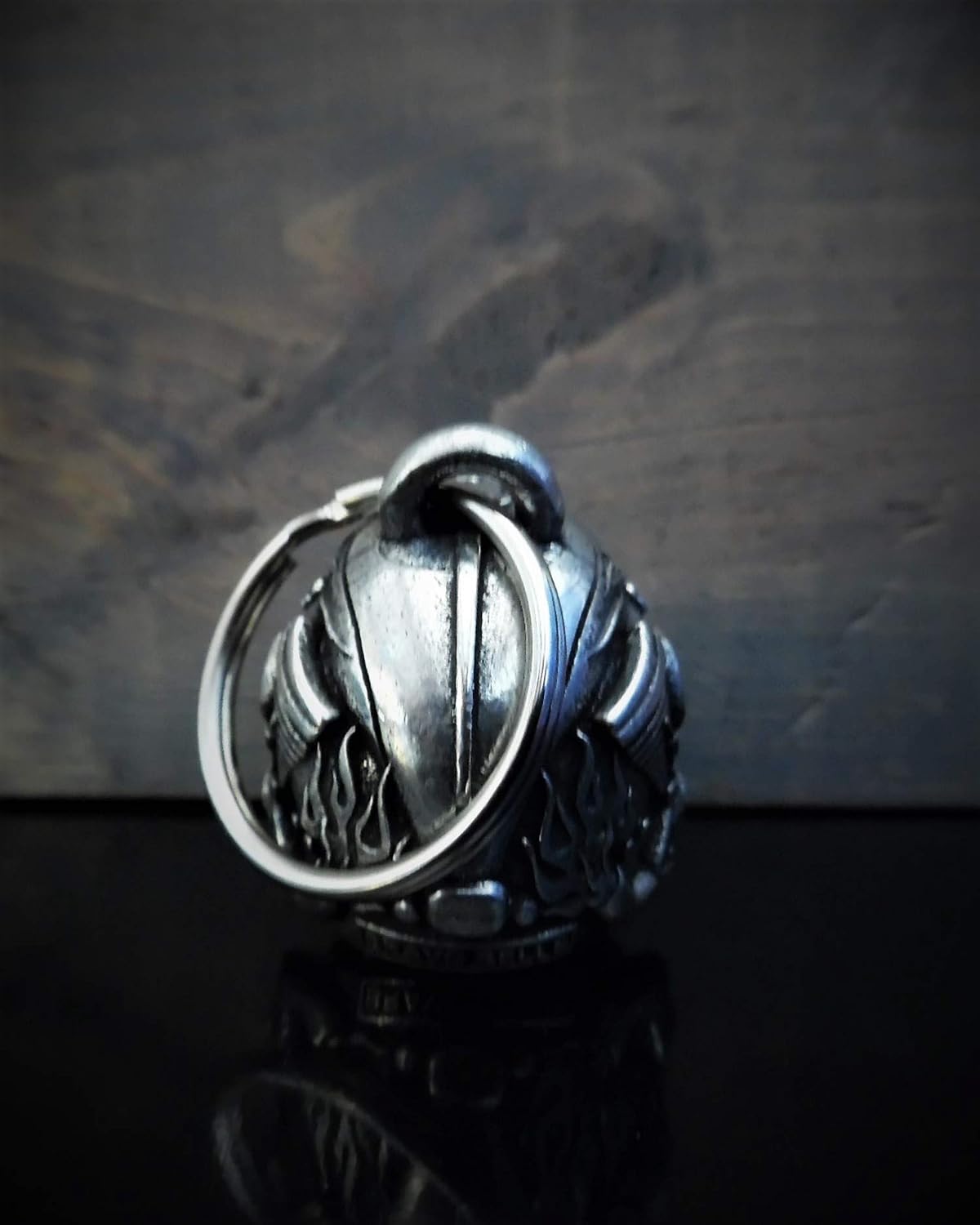 Bravo Bells Motorhead Skull Diamond Bell - Biker Bell Accessory or Key Chain for Good Luck on The Road