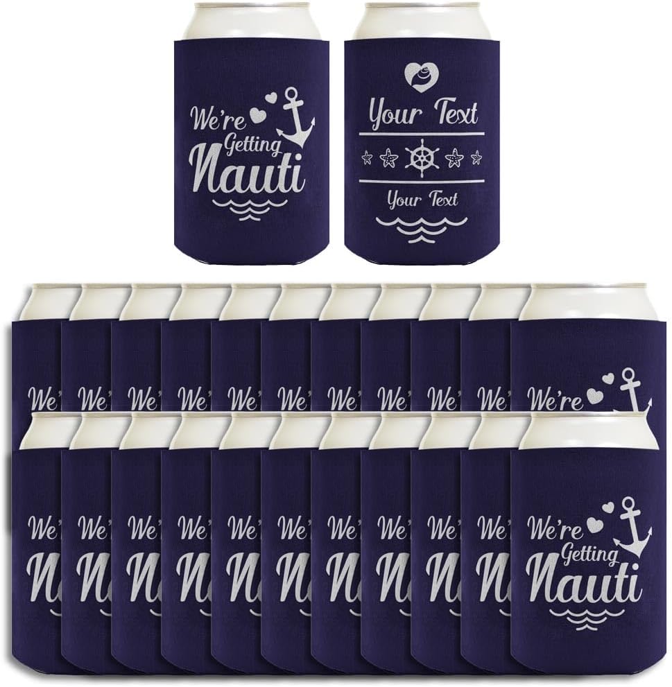 Personalized Coolie Getting Nauti Nautical Custom Gift 24-Pack Personalized Can Drink Thermocoolers Party Pack
