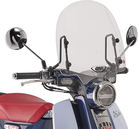 Amazon Givi製 ジビ製 Honda Super Cub C125 2bj Ja48 用 ウィンドスクリーン クリア 専用取付ステーkit スーパーカブc125 スクリーン本体 車 バイク
