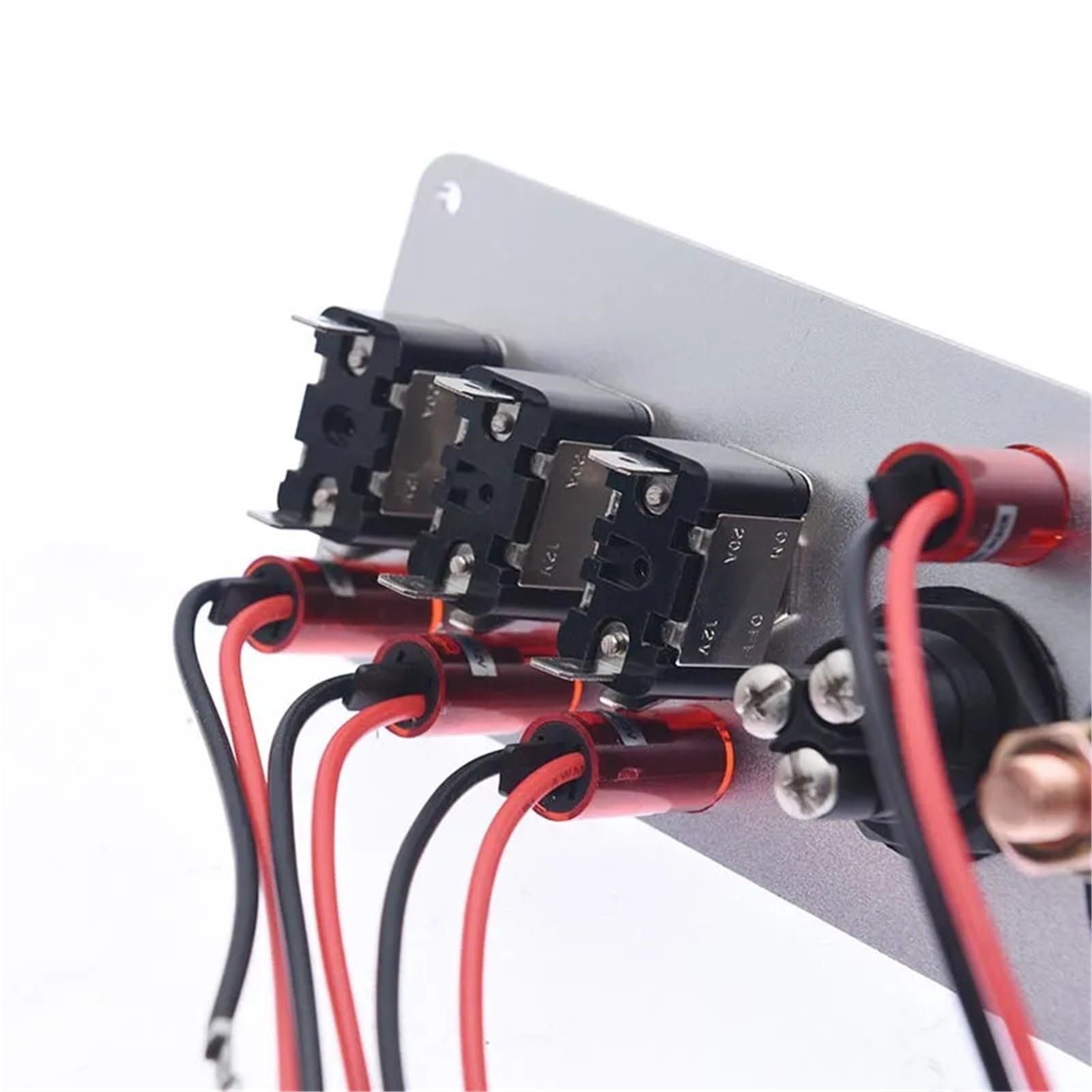 Pulsador Momentáneo‌ Panel de interruptores de encendido LED para coche, 2/4 palancas, apto para motor de coche de carreras, botón pulsador de arranque de 12 V.