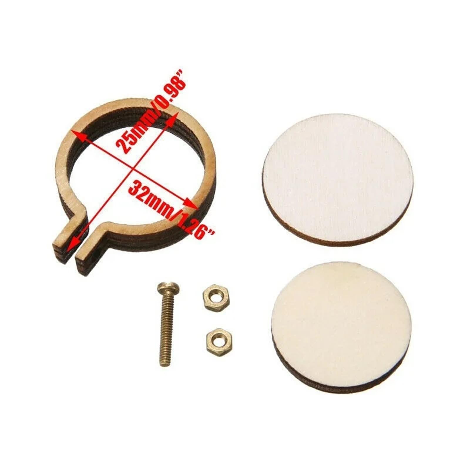 Ramki do haftowania, Drewniana ramka do haftu krzyżykowego, 25 mm, opakowanie 10 lub 20 sztuk(20pcs)