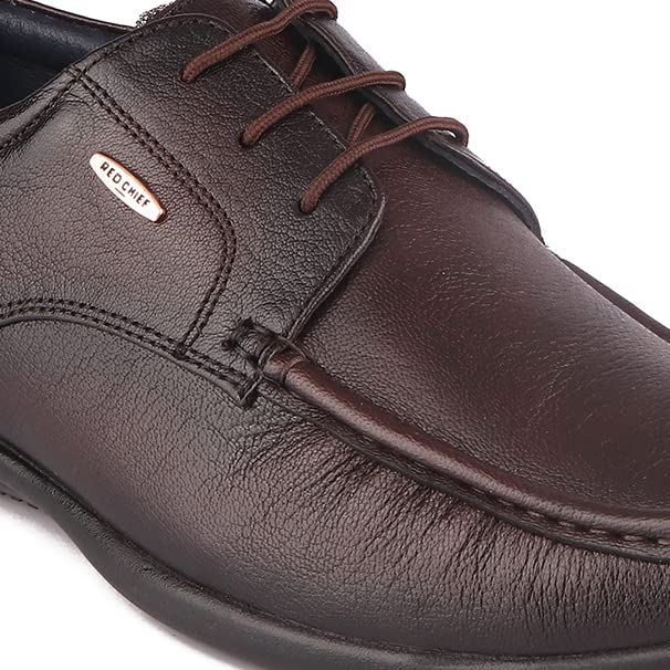 Image of Red Chief Brown Formal Derby Shoes for Men (RC1855 003)
