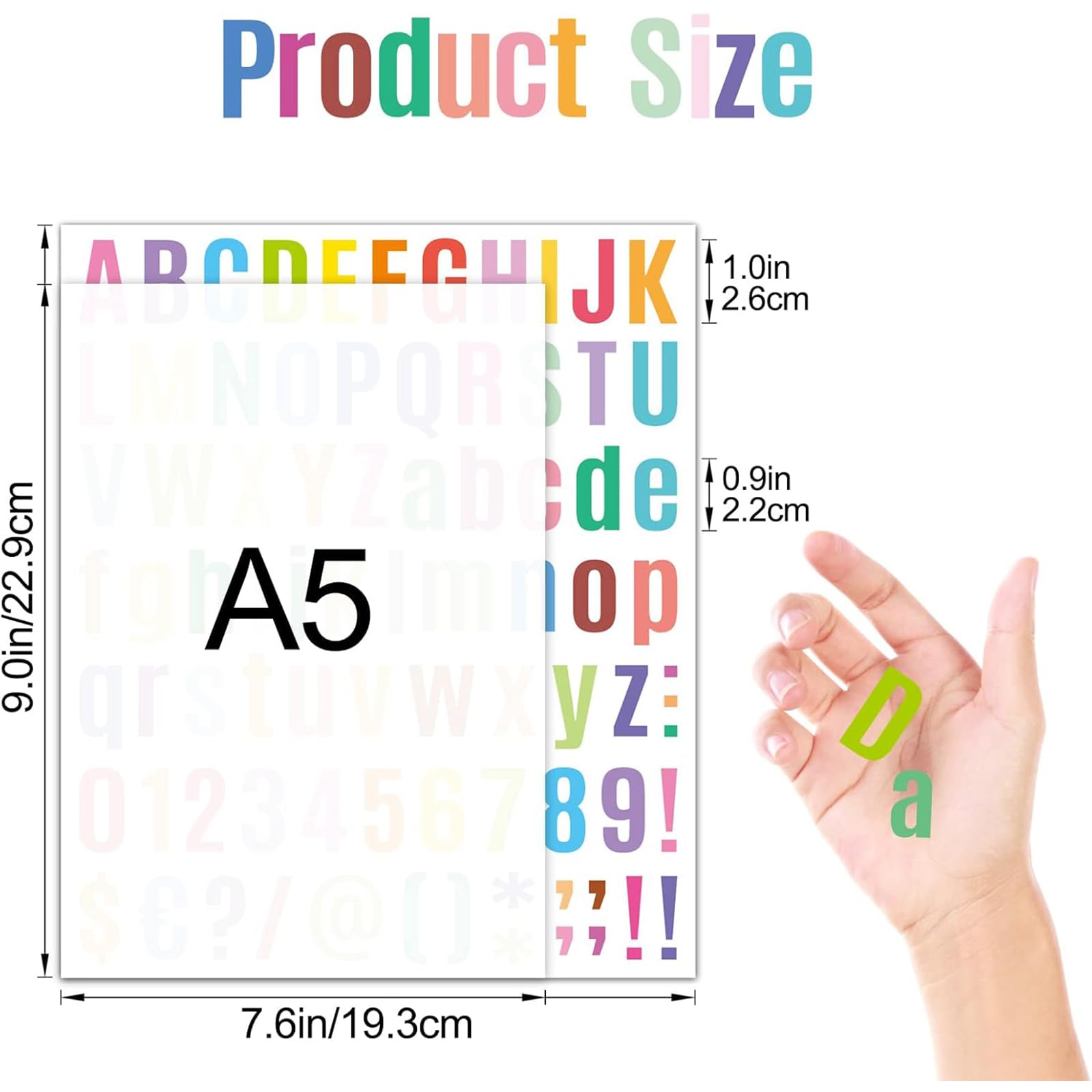 sourcing map Adesivi 3D con lettere dell'alfabeto e numeri