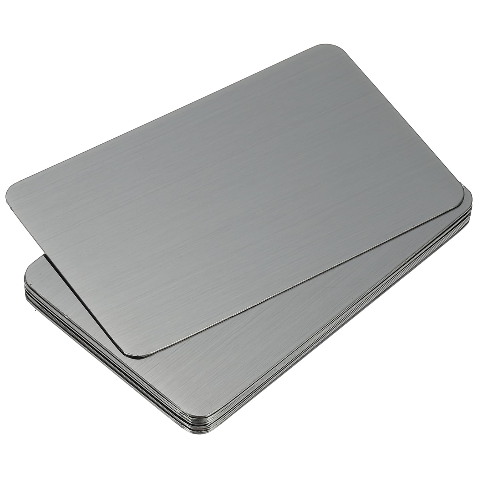 PATIKIL 0.5mm Stainless Steel Metal Business Cards, 12 Pack Blank Name Card Laser Engraving for DIY Gift Cards, Black