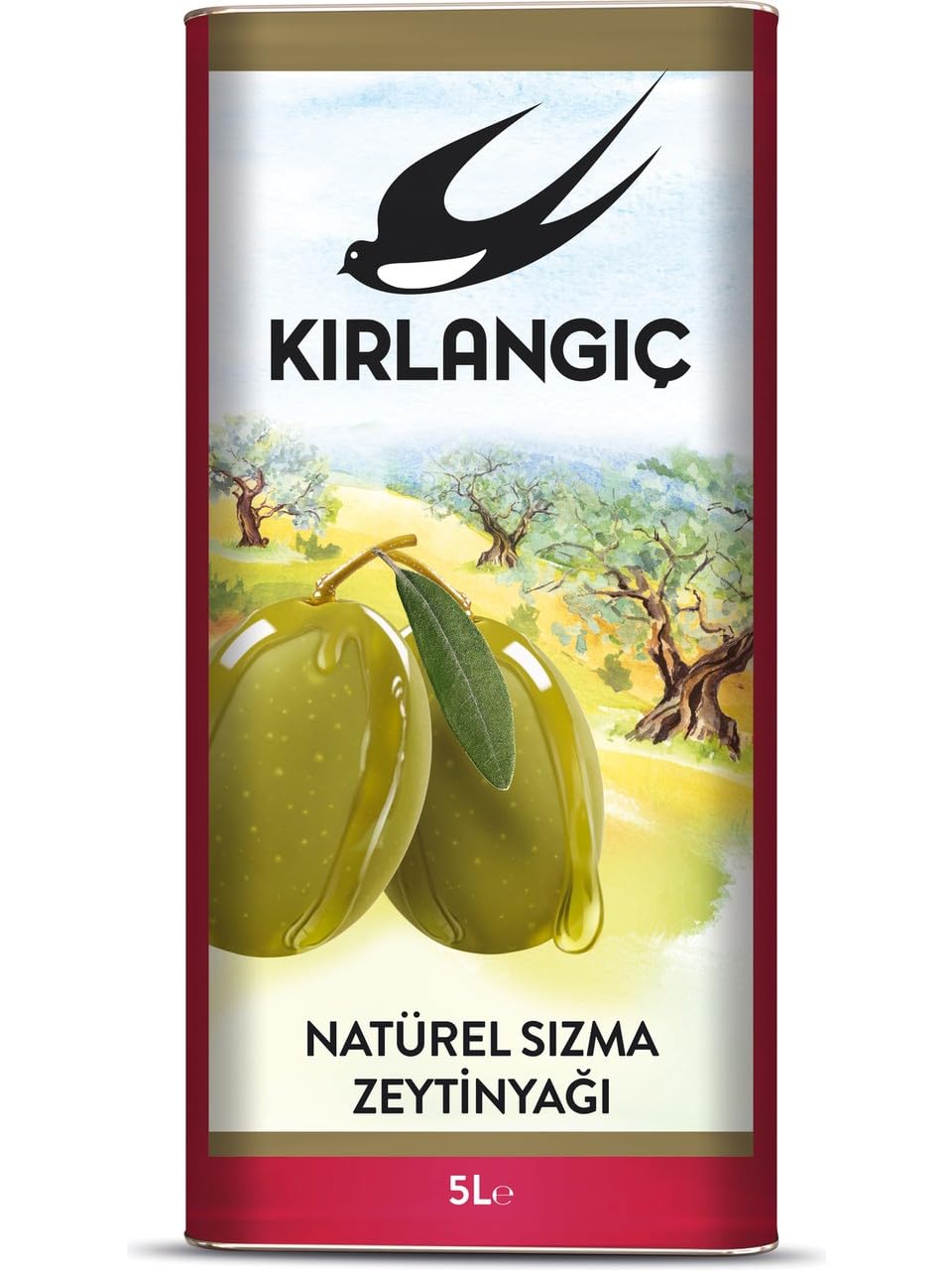 Kırlangıç Natural Sızma Zeytinyağı 5 lt Teneke