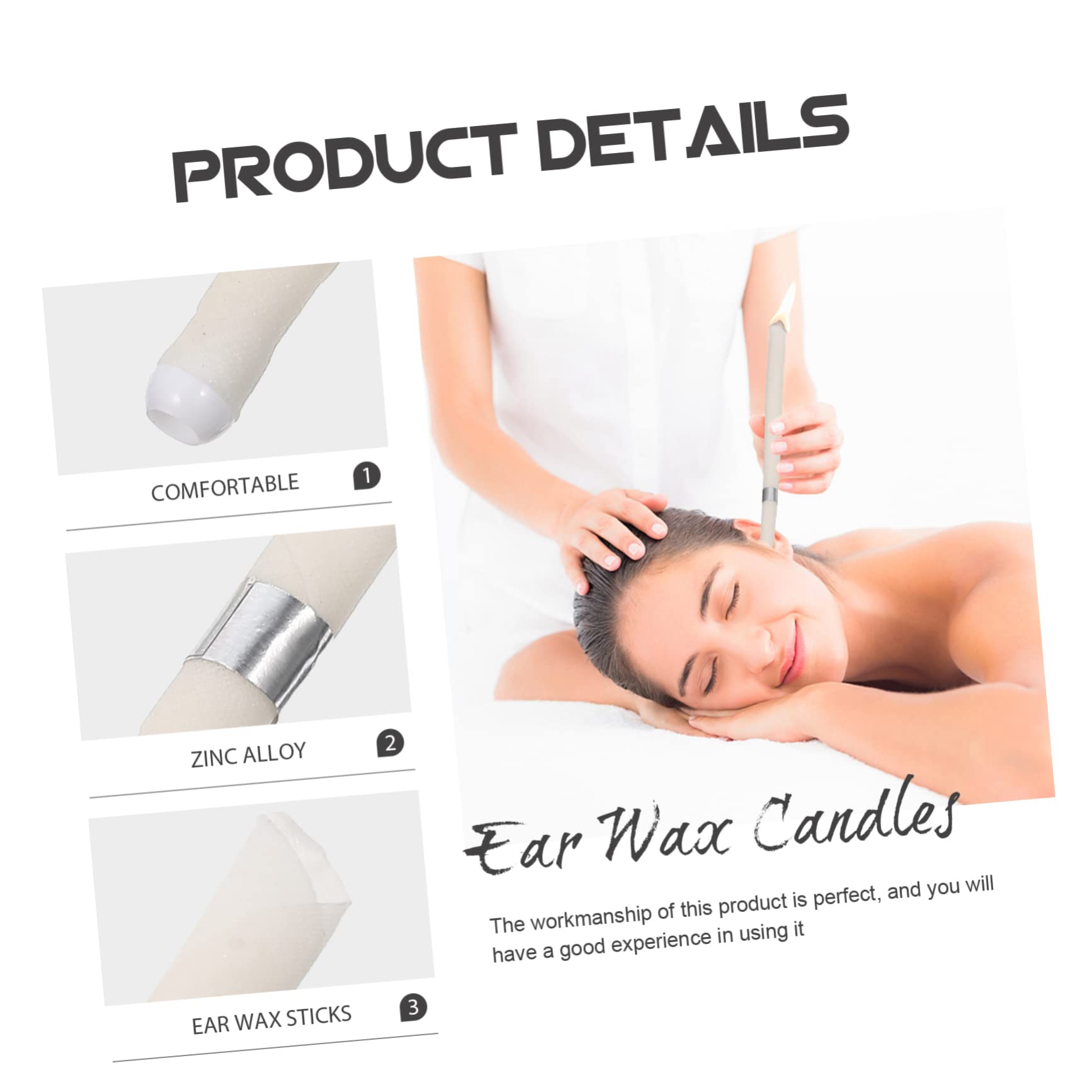 minkissy 60pezzi Sticks Per Orecchie Strumenti Per Pulizia Cerume Candles Per Benessere e Relax Casa