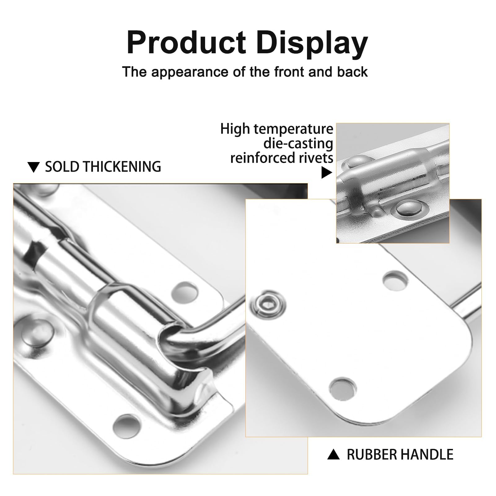 Lot De 2 Poignées Pliantes De 140 Mm En Acier Inoxydable, à Ressort