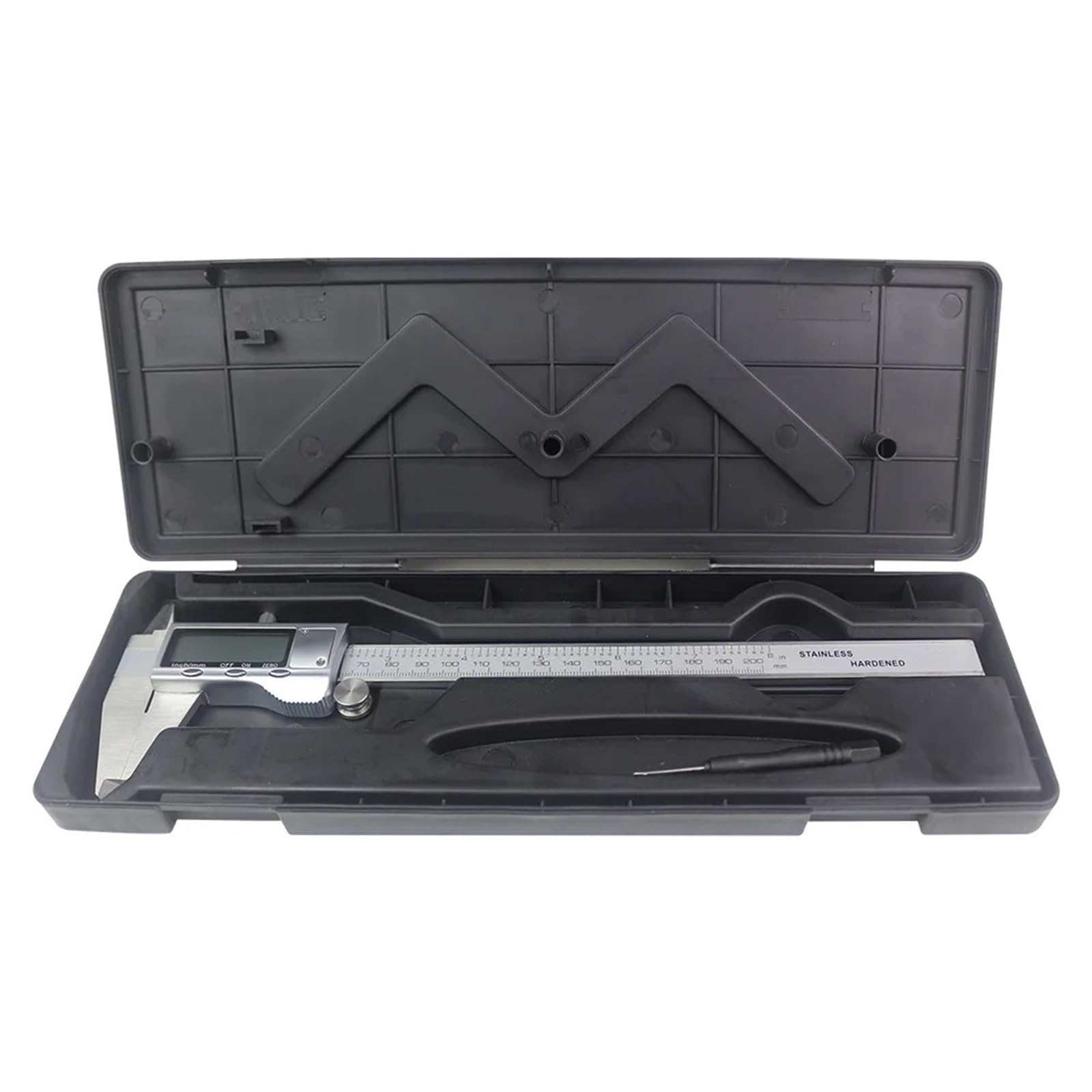 Pie de Rey Digital Calibrador Vernier Digital de 200 mm, calibrador electrónico de Acero Inoxidable de 8 Pulgadas, Regla de 0,01 mm, Herramientas de medición, micrómetro(B)