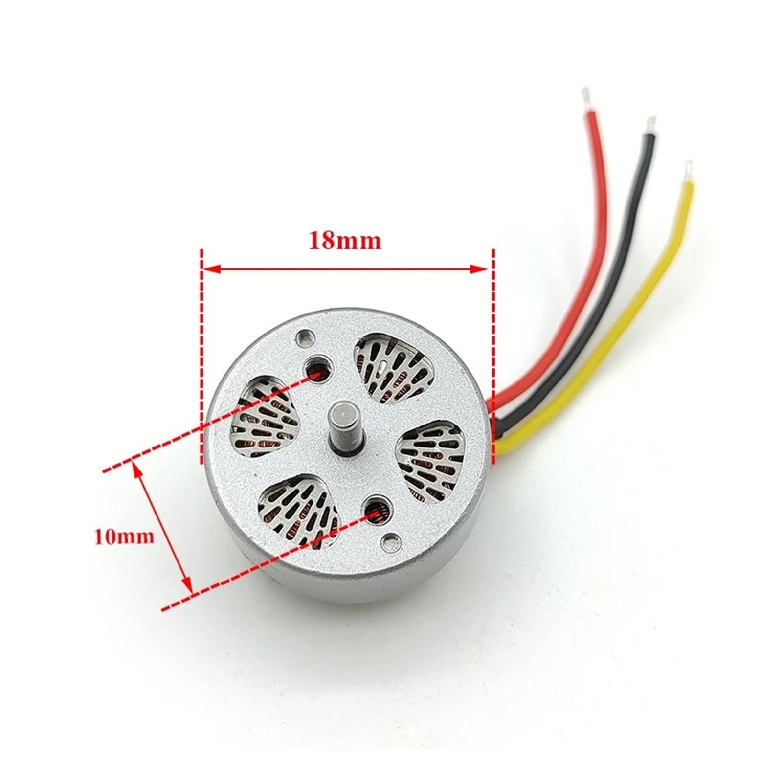 3/5/10 pezzi 2750KV Mini 18mm Motore brushless trifase ad alta velocità 2S-3S Albero da 2 mm for modello di aereo RC Drone FPV Quadcopter per generatore fai da te(10PCS,Motor A)