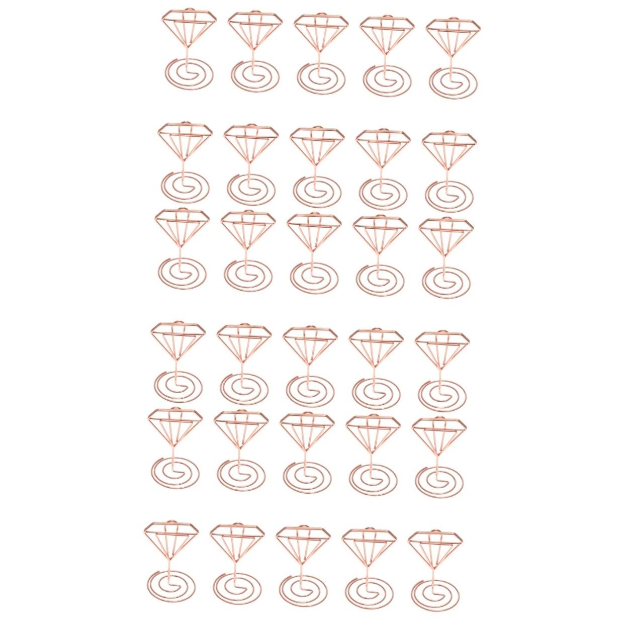 Lurrose 60 Piezas soporte para notas casamento decoração card holder tarjeteros Decoración de mesa targetero soporte para clips de fotos clip de boda titular de la foto clip de nota Golden