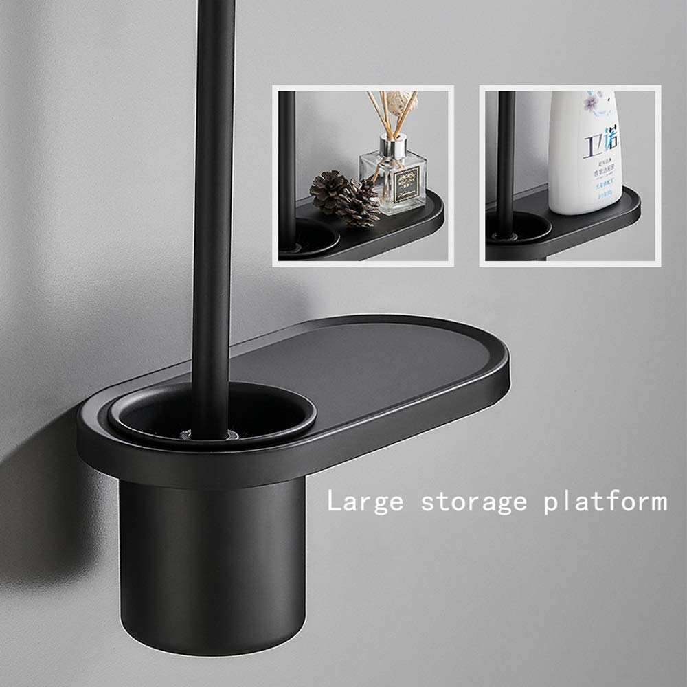 Nff Portabiancheria per La Spazzola, Bagno A Muro Spazzola per La Spazzola per La Lavagna in Alluminio con Manico Lungo con Setole Flessibili Set di Pennelli da Toletta Set