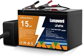 12v Lifepo4 Battery 12 Volt 15Ah Lithium Rv Battery,Marine 15000 Deep Cycle,Built-in 15A BMS for RVs,Golf Cart,Home Energy Storage,Outdoor,Boats