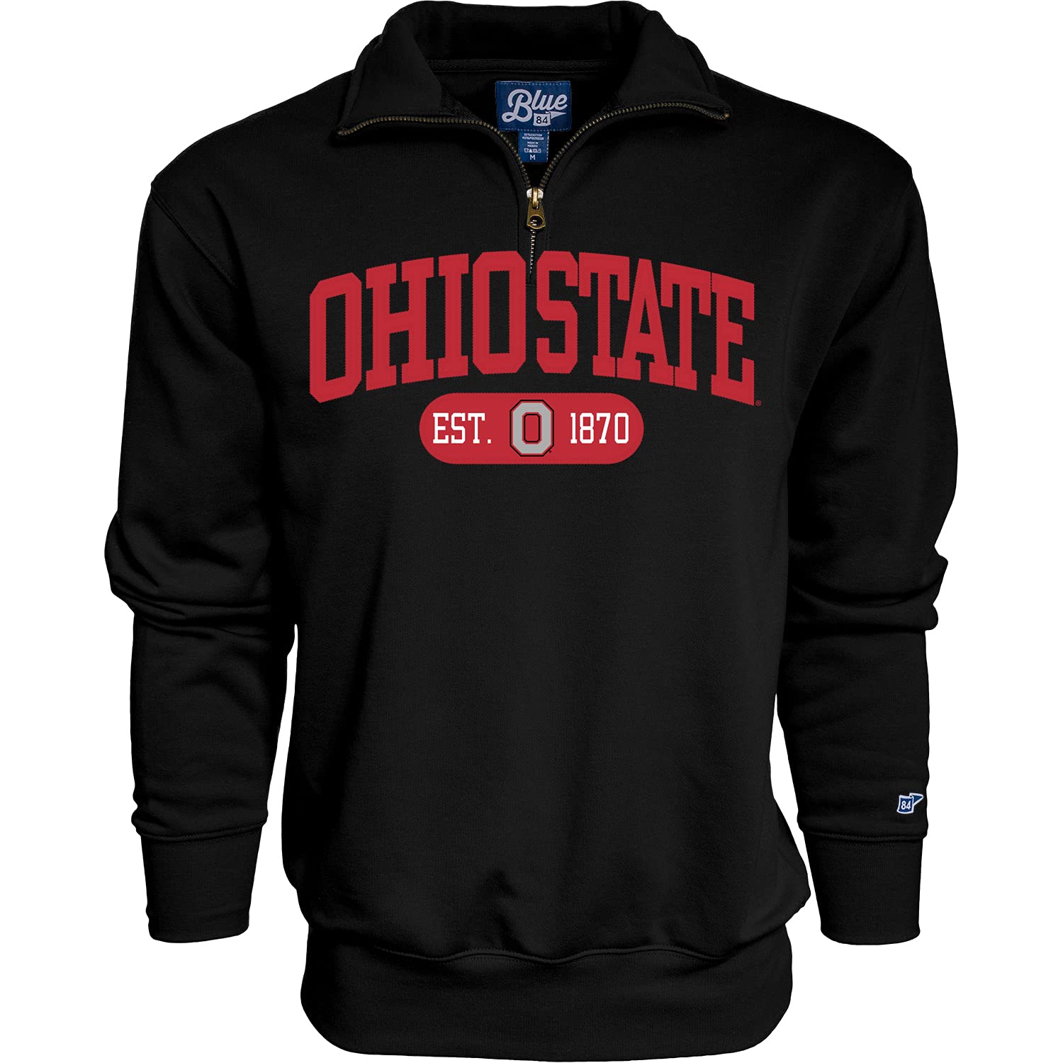 Blue 84mens Quarter Zip Sweatshirt Twill Applique Team Color Sweatshirt (pack of 1)