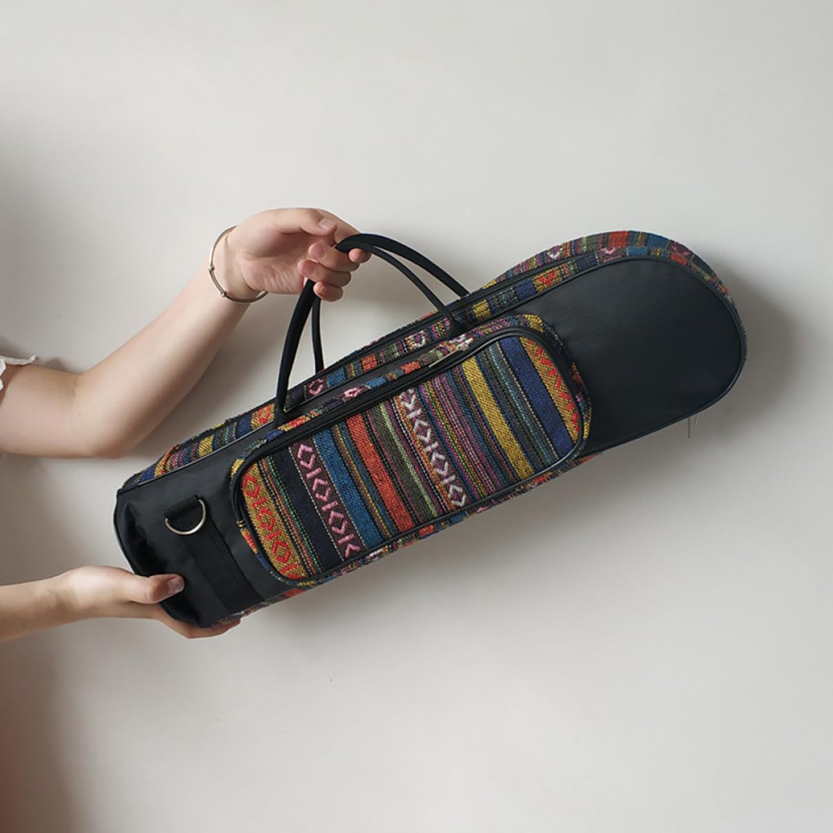 ifundom 1pieza Bolsa De Trompeta Acolchada De Oxford Práctica Funda De Instrumento Musical Diseño Portátil Compartimento Frontal Para Almacenamiento y Transporte De Trompetas