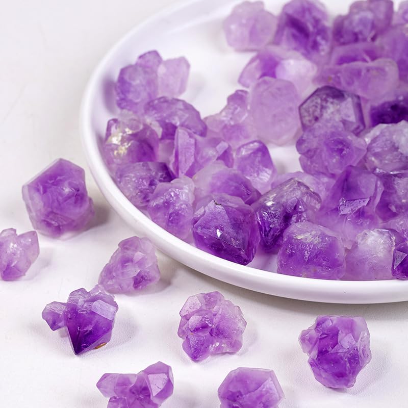 Namzi 1kg Purple Natural Crystal Stone Tooth Flower Type Natural Raw Stone Aroma Stone Fish Tank Decoration Crystal Crushed Stone 0.5-2cm