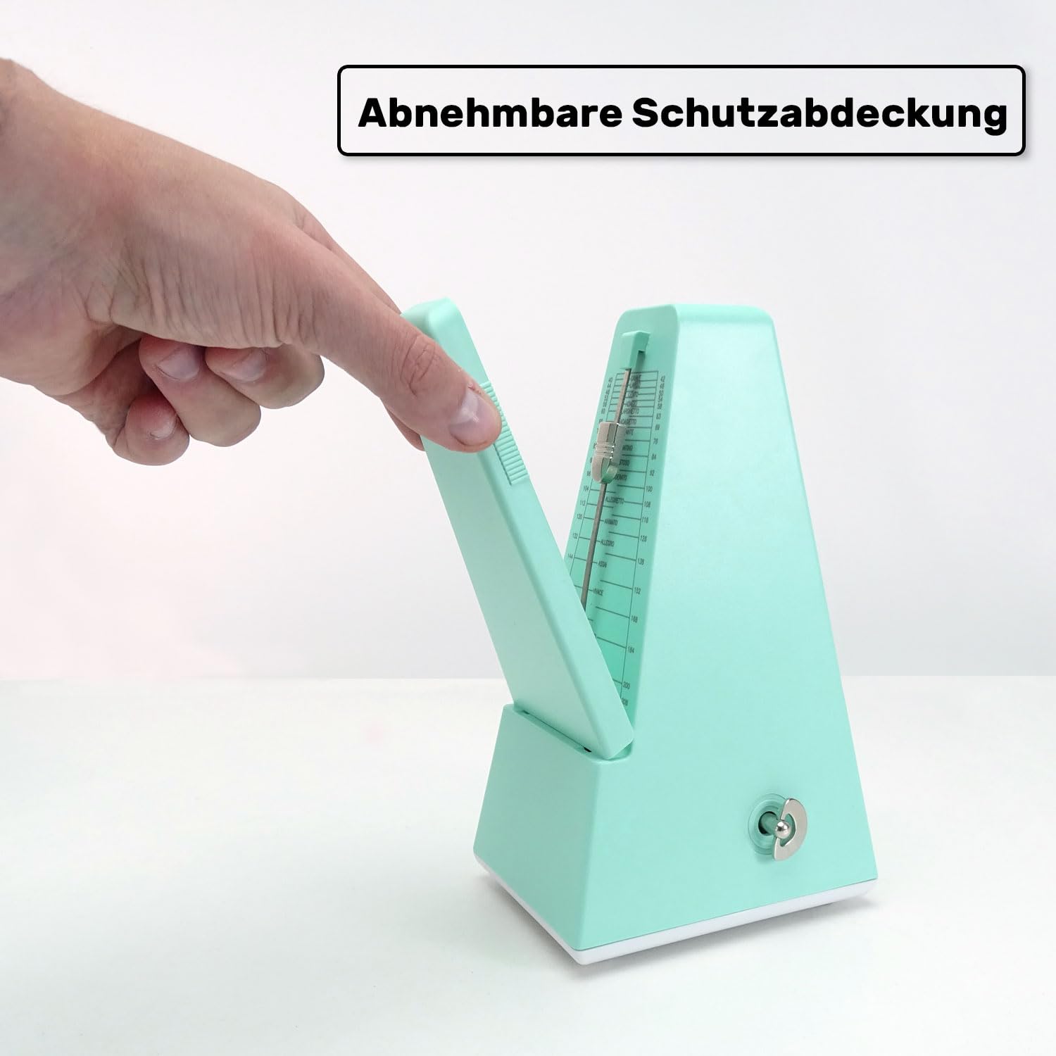 keepdrum JPQ101GR Mechanisches Metronom Grün mit personalisierter Gravur