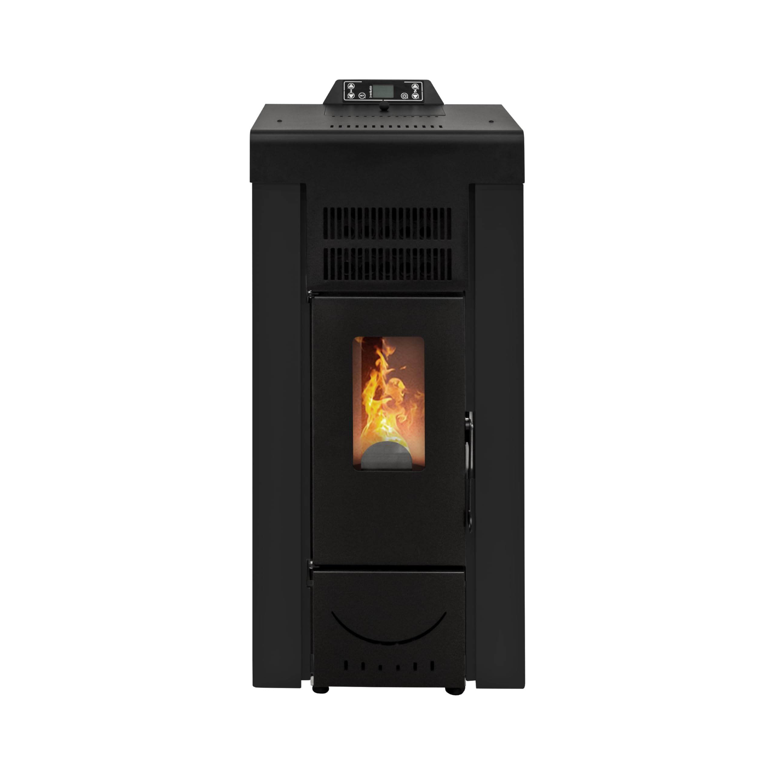 STUFE A PELLET ITALIA Niagara 14 KW Canalizzata - Stufa ad Aria Ventilata Efficienza 89% Scalda 130m² Autonomia 15H Programmabile 5 Velocità e Potenze Garanzia 24 Mesi Nero