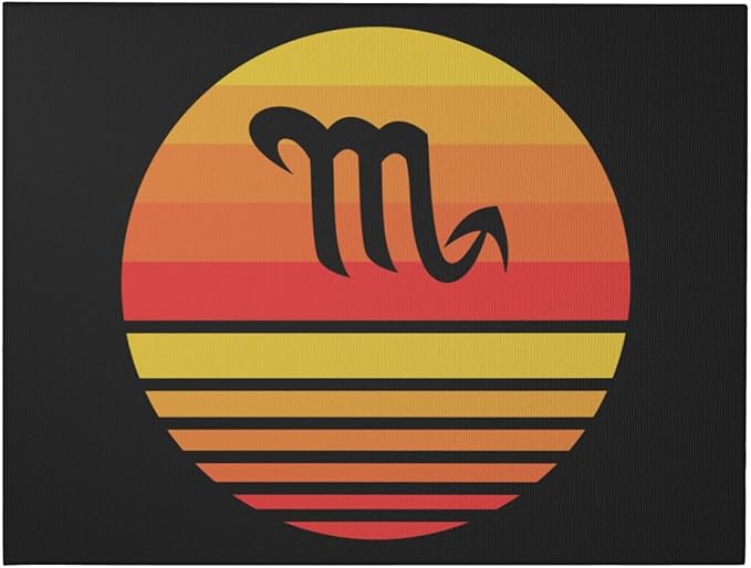 QIZYOQA Zodiac Sign Scorpio Symbol Canvas Wall Art 12x16 Inch Unframe Canvas Print Wall Art Decor For Home Living Room Bedroom Bathroom