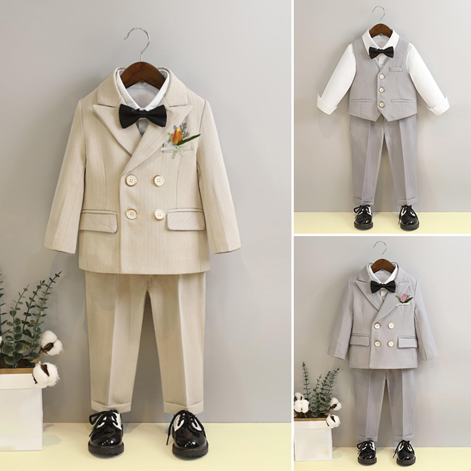 Traje de Caballero para Niños Trajes de Esmoquin de Caballeros para Fiesta Boda Ceremonia Bautizo Actuación