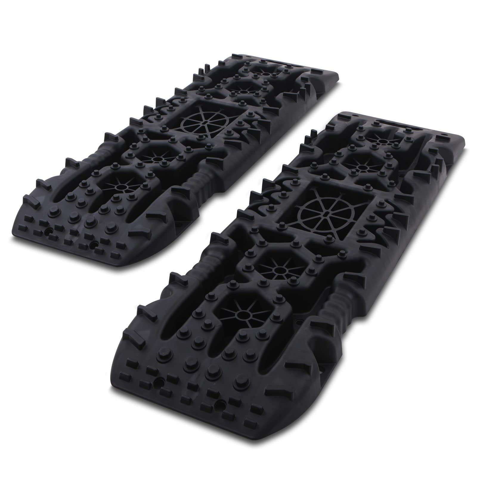 Predator4x4 Black Predator 4X4 10T 4X4 Off Road Recovery Traction Tracks Ramps Heavy Duty Emergancy Tire Ladder Off Road Mud Sand Platform Universal