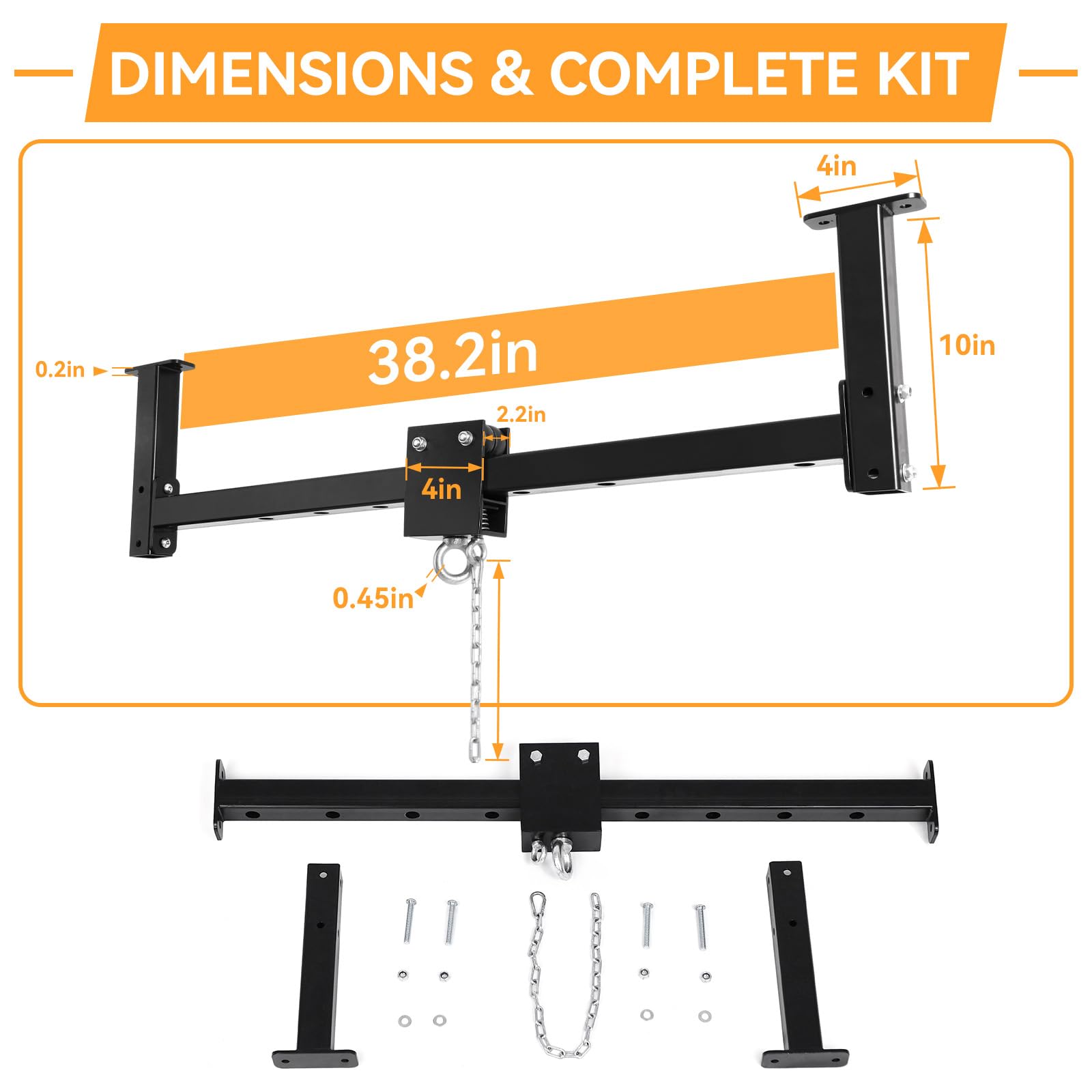 Soporte de techo de pared con sistema de rodillos, capacidad ajustable de 300 libras, soporte deslizante para boxeo, kickboxing, entrenamiento de artes marciales mixtas