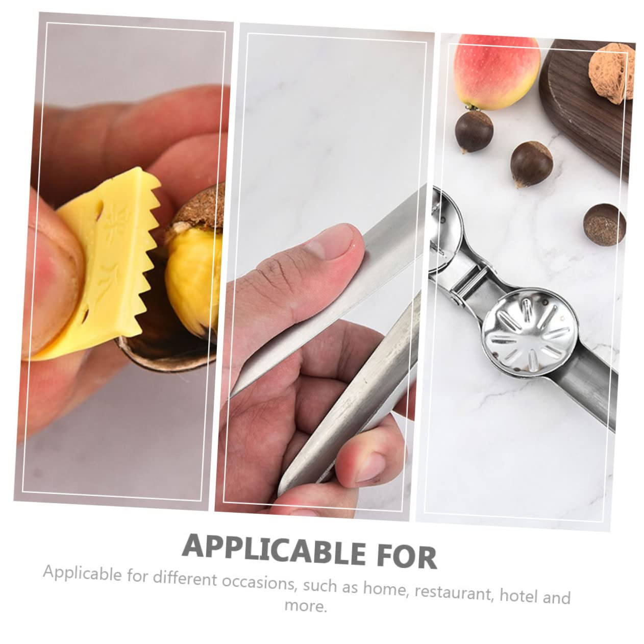 STOBAZA 2pcs Chestnut Openers High Performance Nut Clamps for Walnut and Hazelnuts