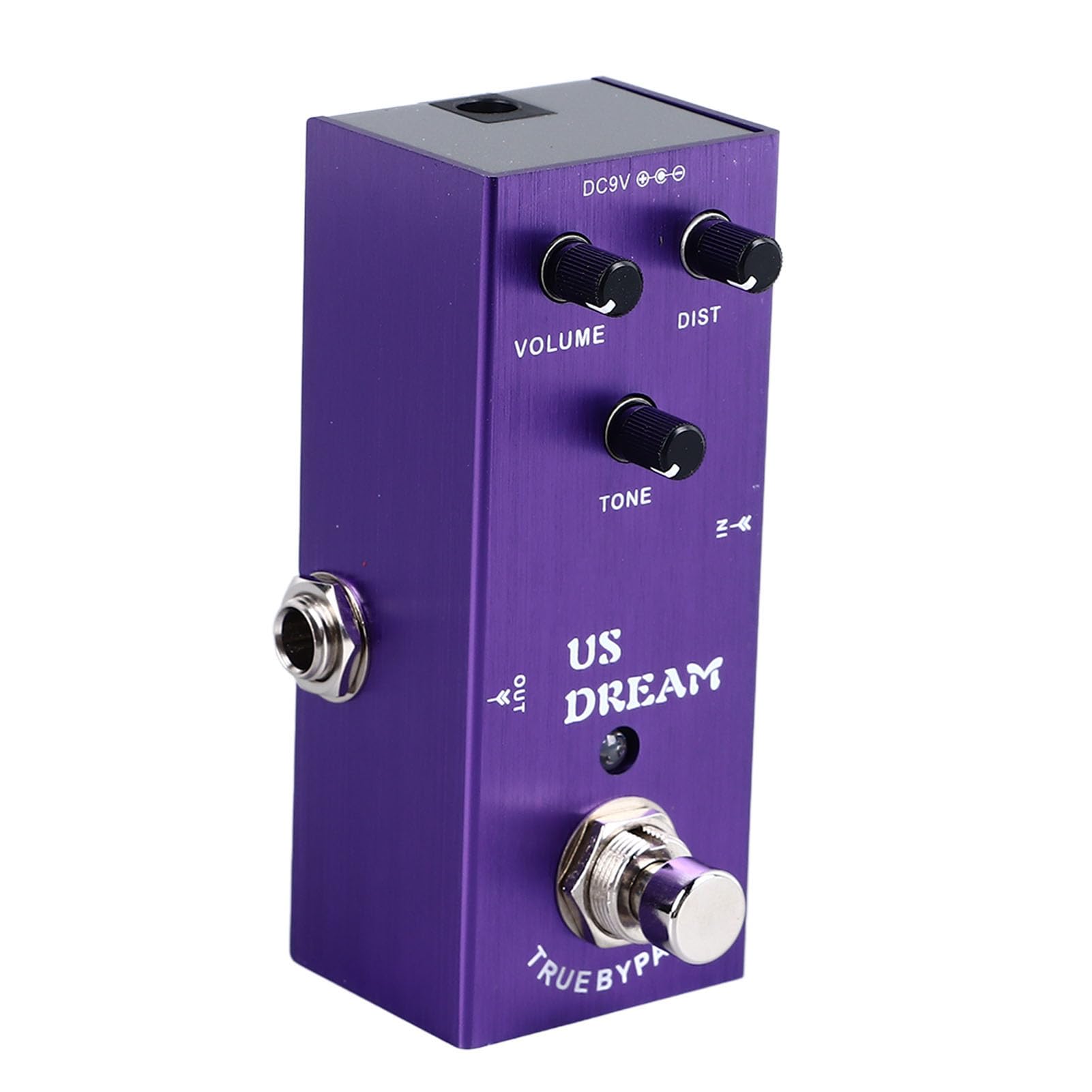 Distorsione di Chitarra Effector, Mini Effetto Pedale True Bypass Metal Shell Toni Multiple Chitarra Elettrica Effetto Pedale Manopola Regolazione per Chitarre Elettriche (AN?03