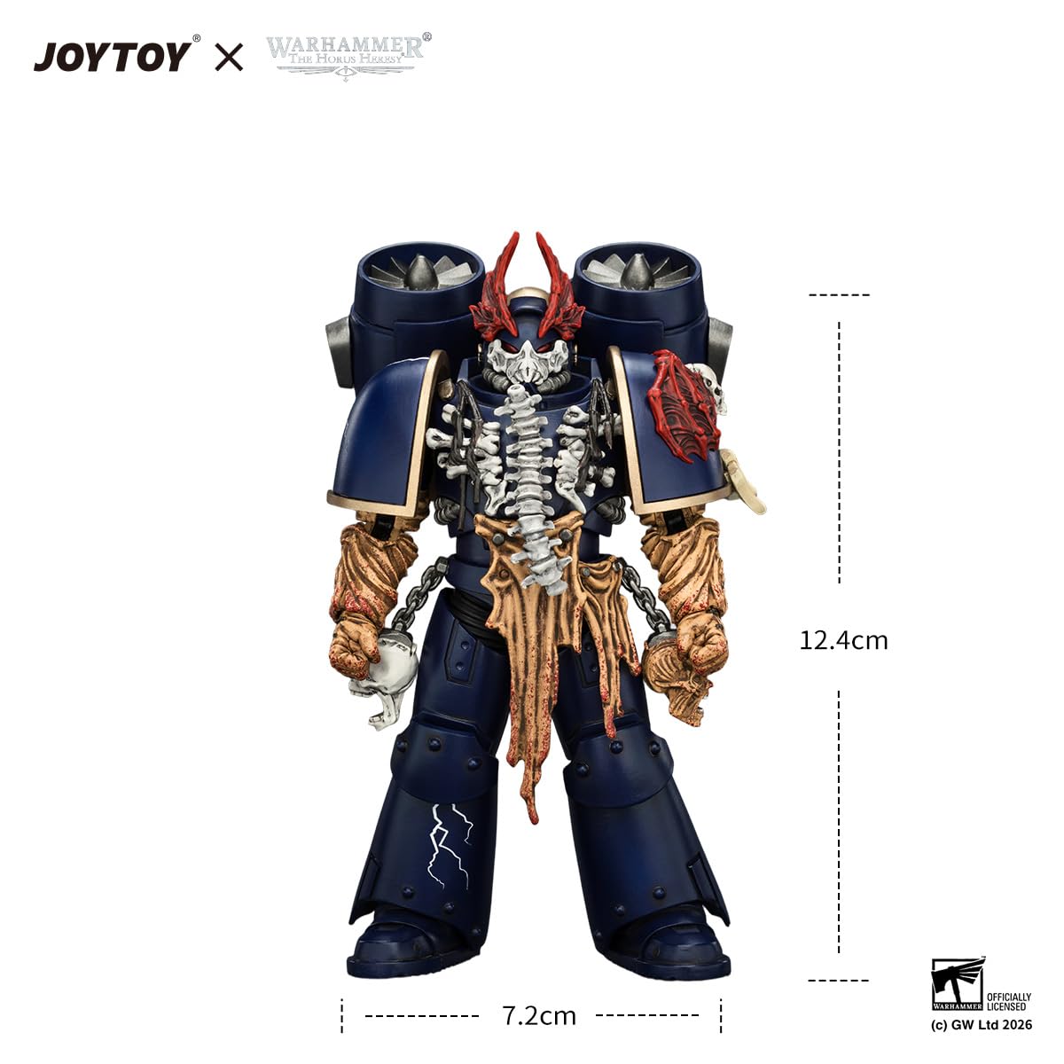 JOYTOY Warhammer 40K Actionfiguren im Maßstab 1/18 Night Lords Night Raptor 2, 12 cm (4,88 Zoll), mit Displayständer für Artefakte, Schreibtischdekoration und Geschenk