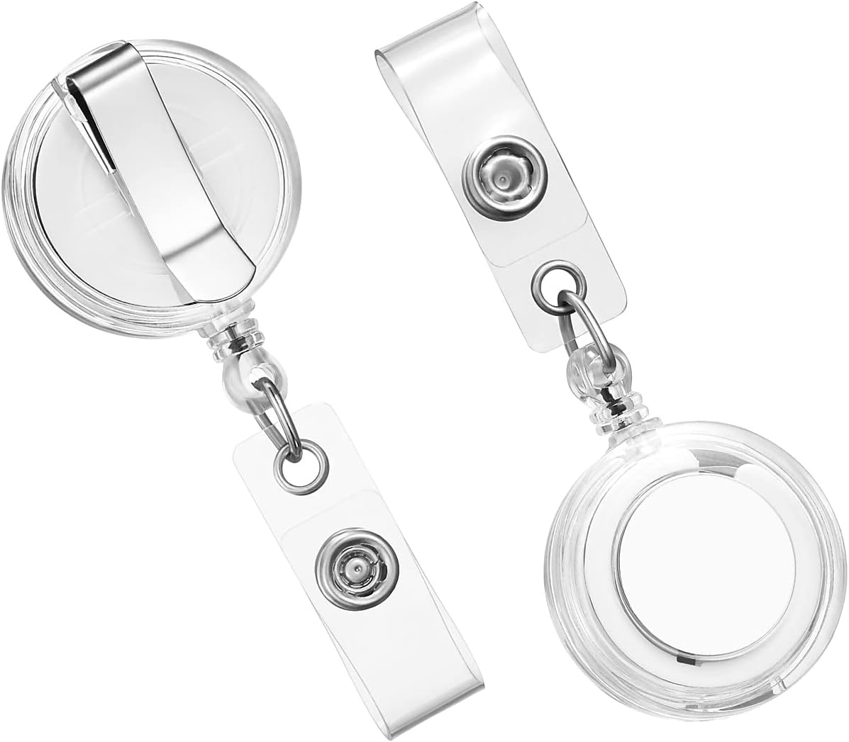 Staples Retractable Name Badge Holders, Translucent, 25