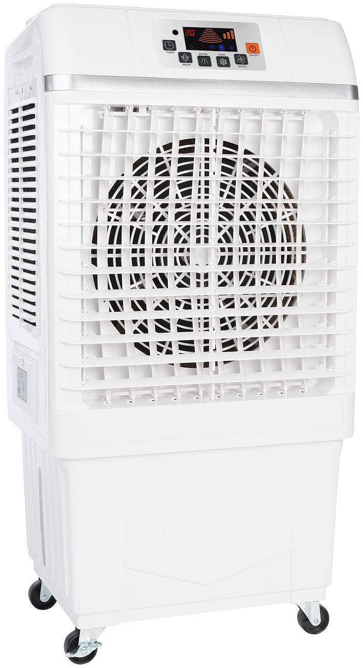 Sichler Haushaltsgeräte Luftkühler Ventilator: 2in1-Luftkühler & Luftbefeuchter mit Ionisator, 26 Liter, 100 W, 25 m² (Luftreiniger Luftbefeuchter, Luft reinigen und Kühlen, Kühl)