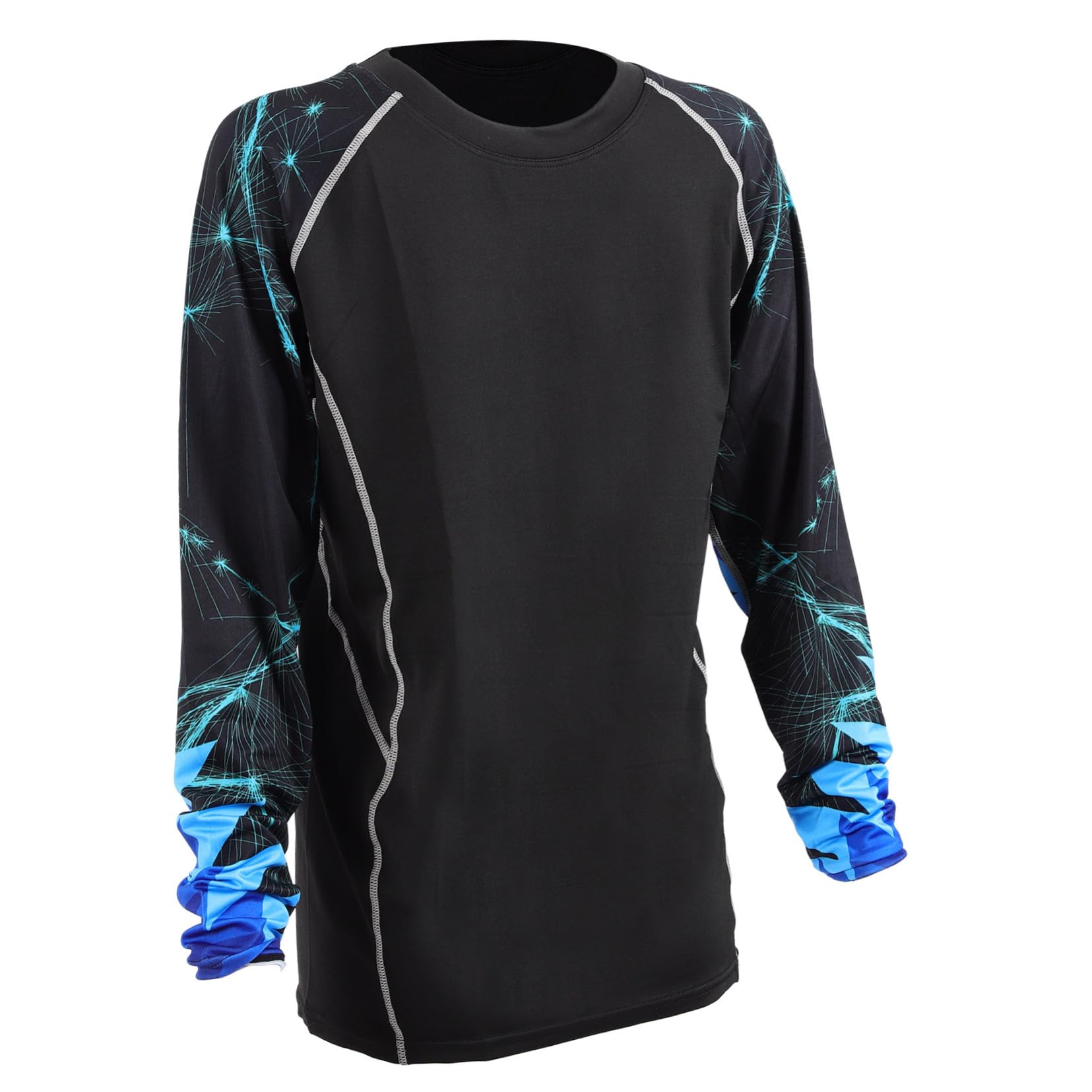 TOVINANNA Long Sleeve Shirts for Men Athletic Running Cycling Fitness Breathable Quick Dry Compression Polyester Comfortable Black