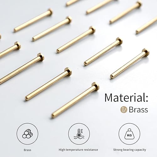 Miniatura 4 de Ganchos para tablero de clavijas, 24 piezas de accesorios exclusivos de clavijas de latón para tablero de clavijas, más opciones para bricolaje