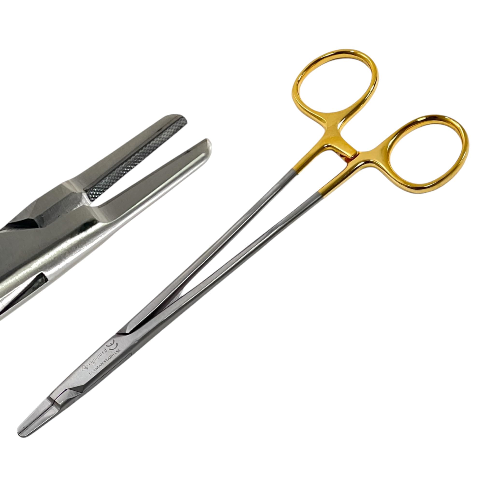 1 Each Ryder Needle Driver with Tungsten Carbide Inserted Jaws, 7in | Ratchet Locking Gold Handles | Premium Stainless Steel Dental Instruments