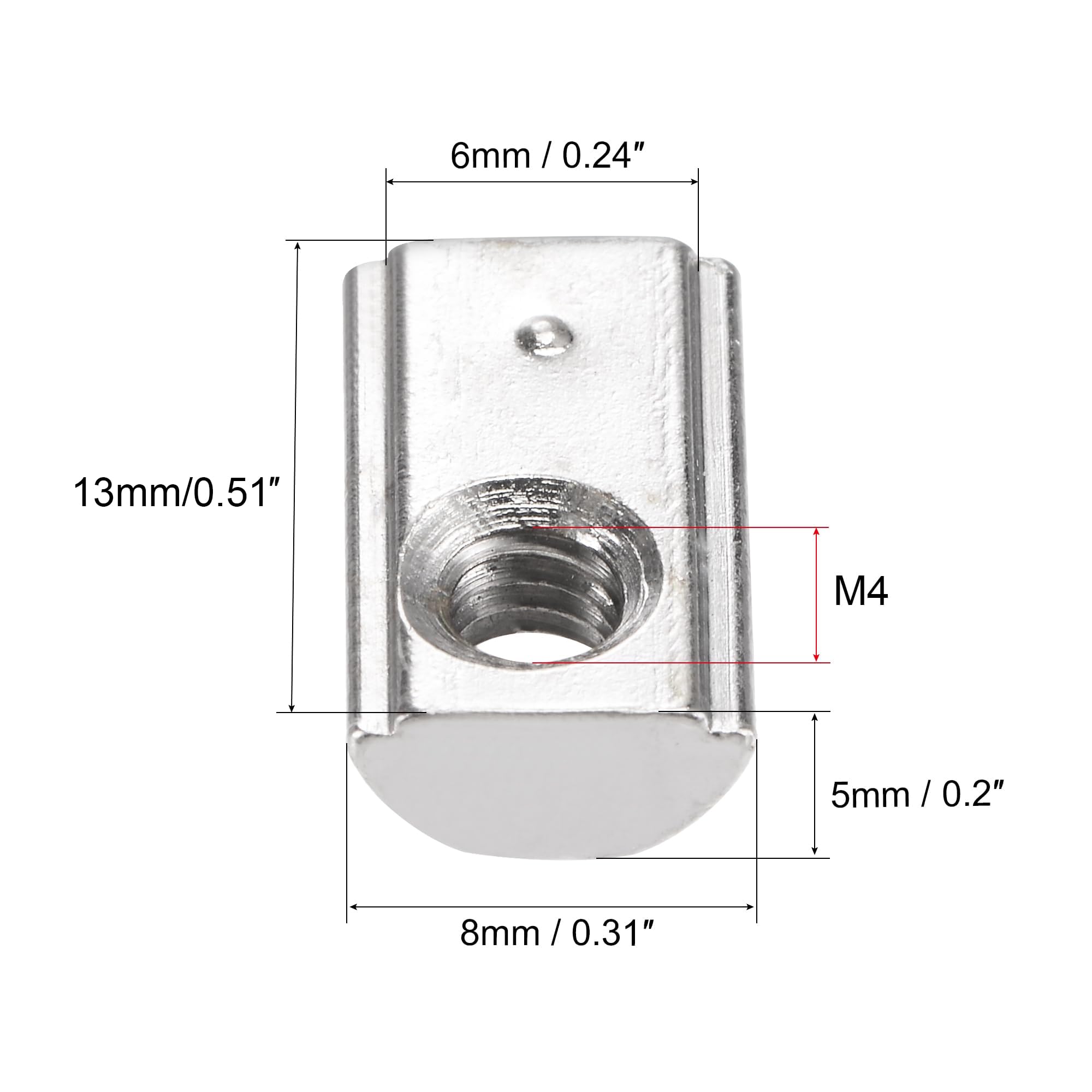 TA-VIGOR M4 T Slot Nuts Roll-in Spring T-Nuts - Image 3