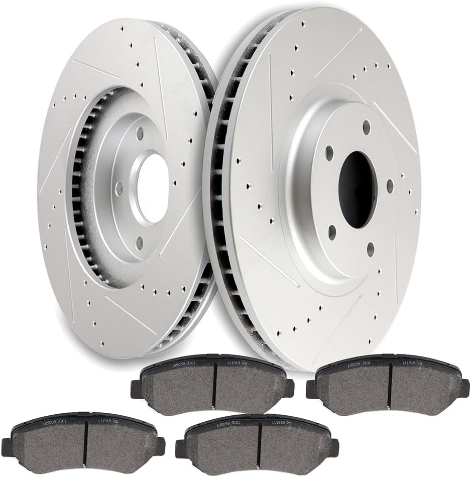 ECCPP 31341 D1374 Front 2pcs Brake Rotors + 4pcs Pads Fit For Nissan For Maxima 2009-2019