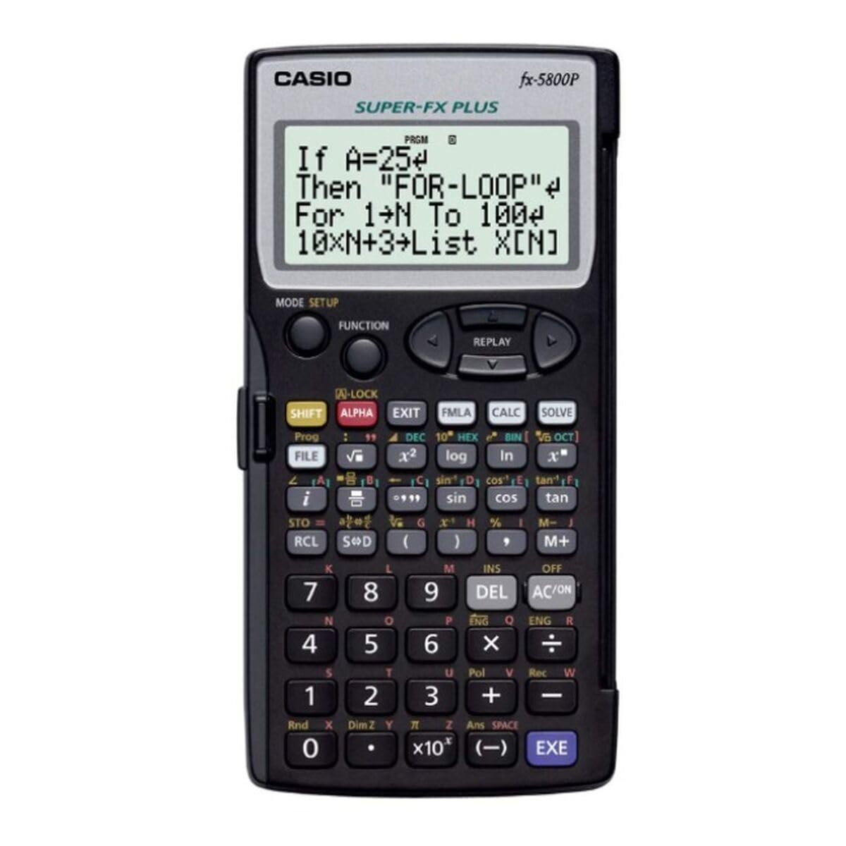 Casio FX-5800P - Calculadora programable, 15.1 x 81.5 x 163 mm, Color Negro