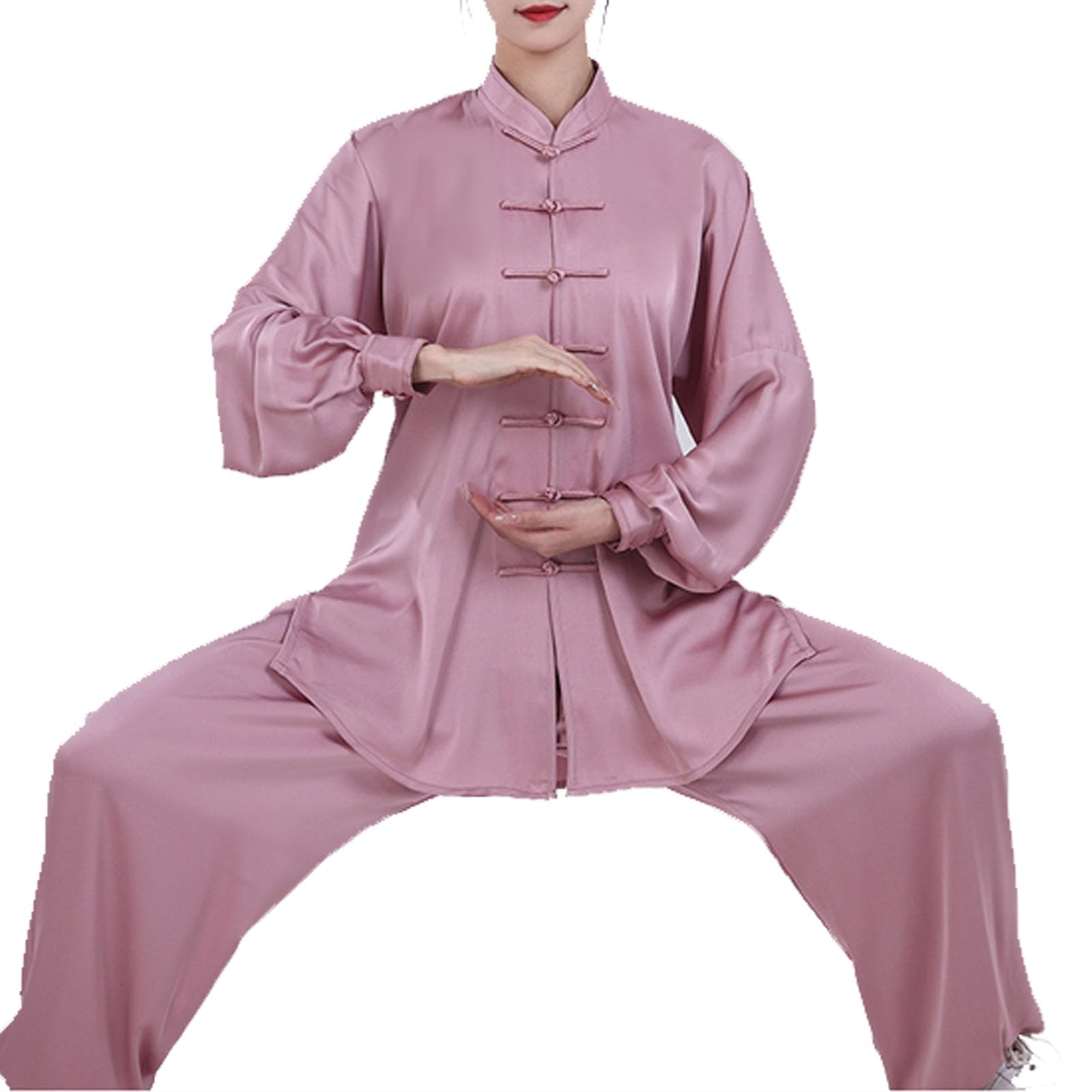 Zestaw mundurów Kung Fu Tai Chi dla dorosłych, satynowa koszula treningowa i spodnie unisex, idealna do ćwiczeń sztuk walki i zawodów, wygodna i lekka