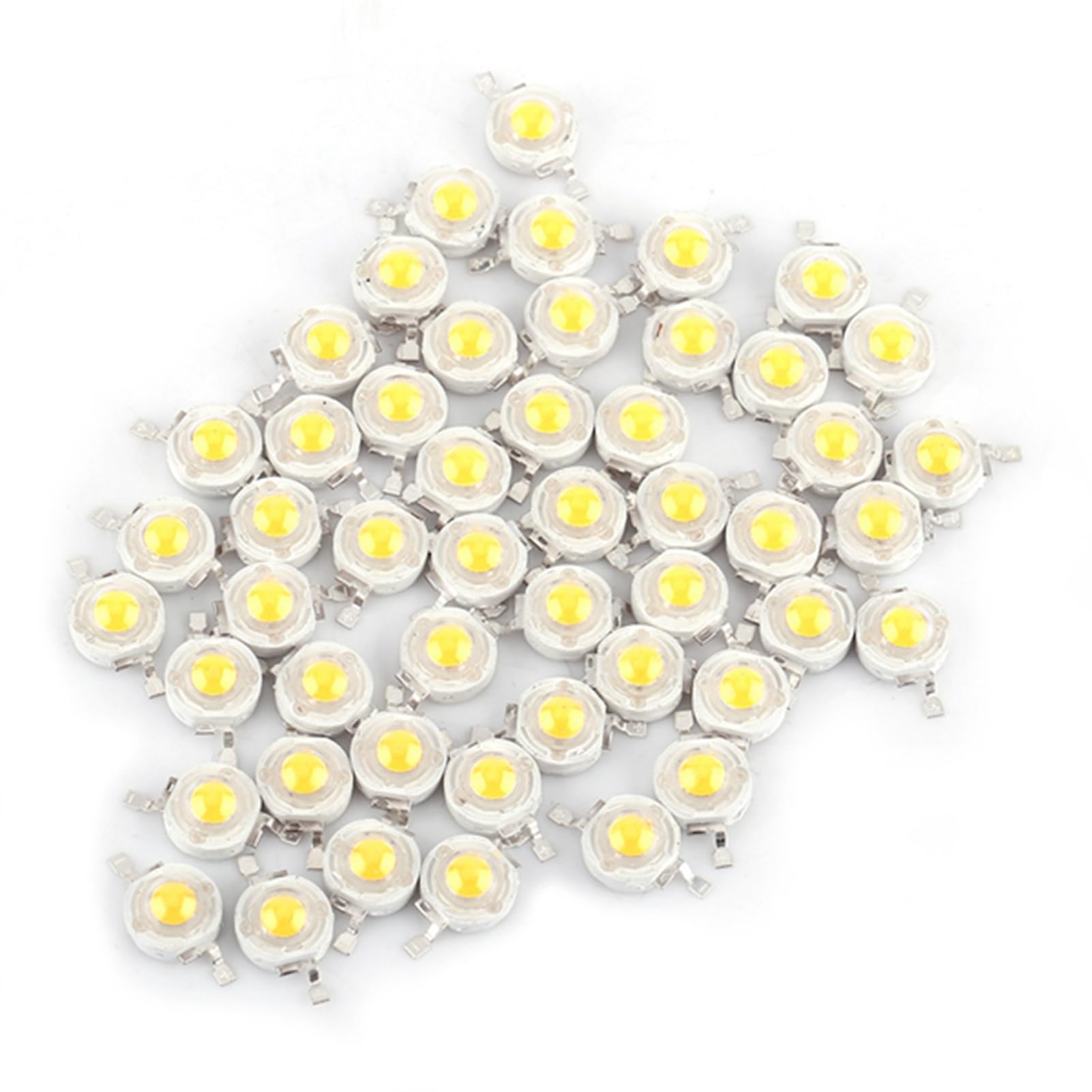 100 Pezzi LED SMD 3W 3V – Chip Bianco 6000-6500K Con Base Alluminio, Alta Luminosità 100-110lm Per Fai Da Te E Riparazioni - 4