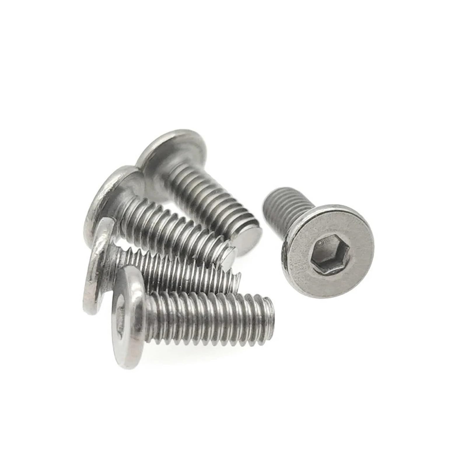 50 Stück ultradünne flache C-Schrauben mit Sechskantkopf aus reinem Metall for DIY-Befestigungselemente(M4X18-50PCS)