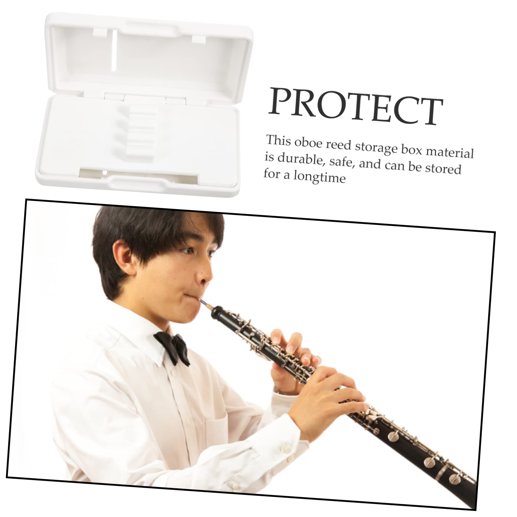 Toddmomy Reed Storage Supply 6-slot Oboe Reed Box Compact Portable Protects Your