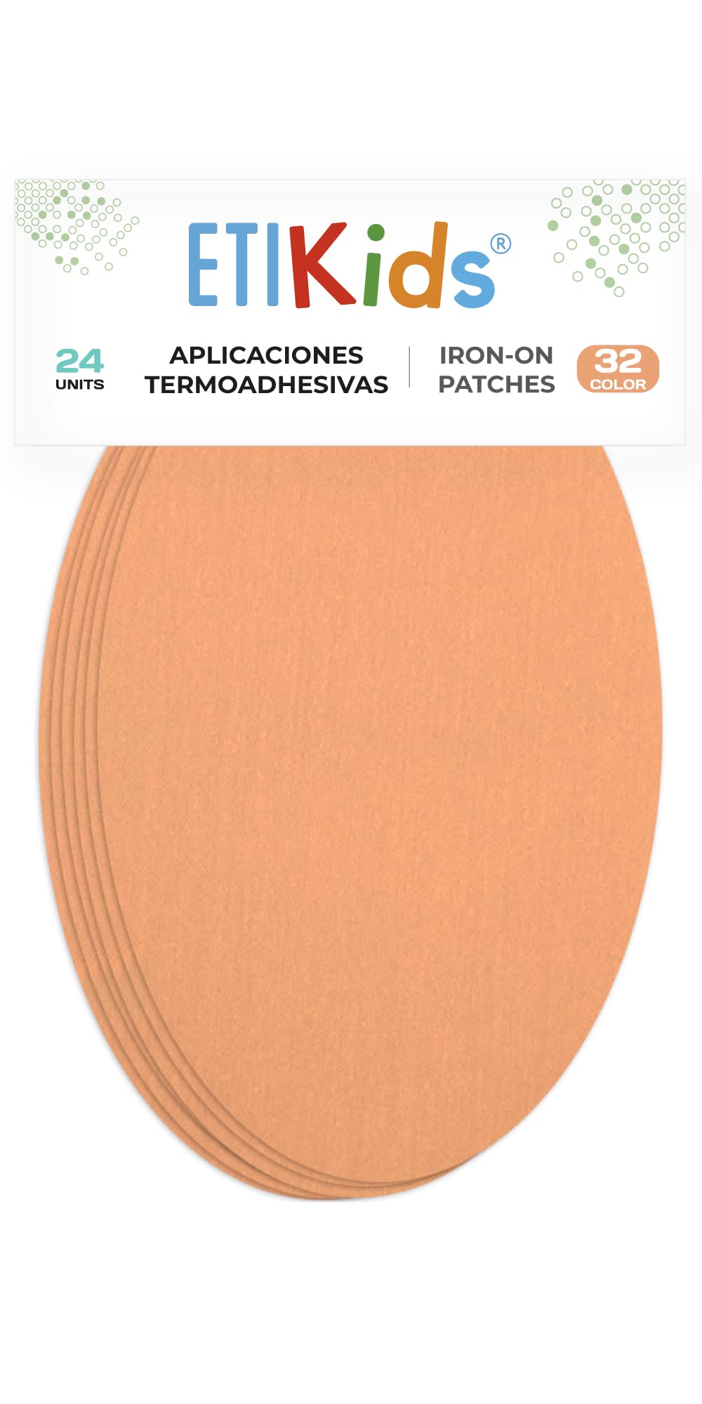 24 Salmon Pink Iron-On Fabric Repair Patches โ Knee & Elbow Patches for Clothes, Trousers, Jackets, Sweaters & Shirts, 16 x 10 cm