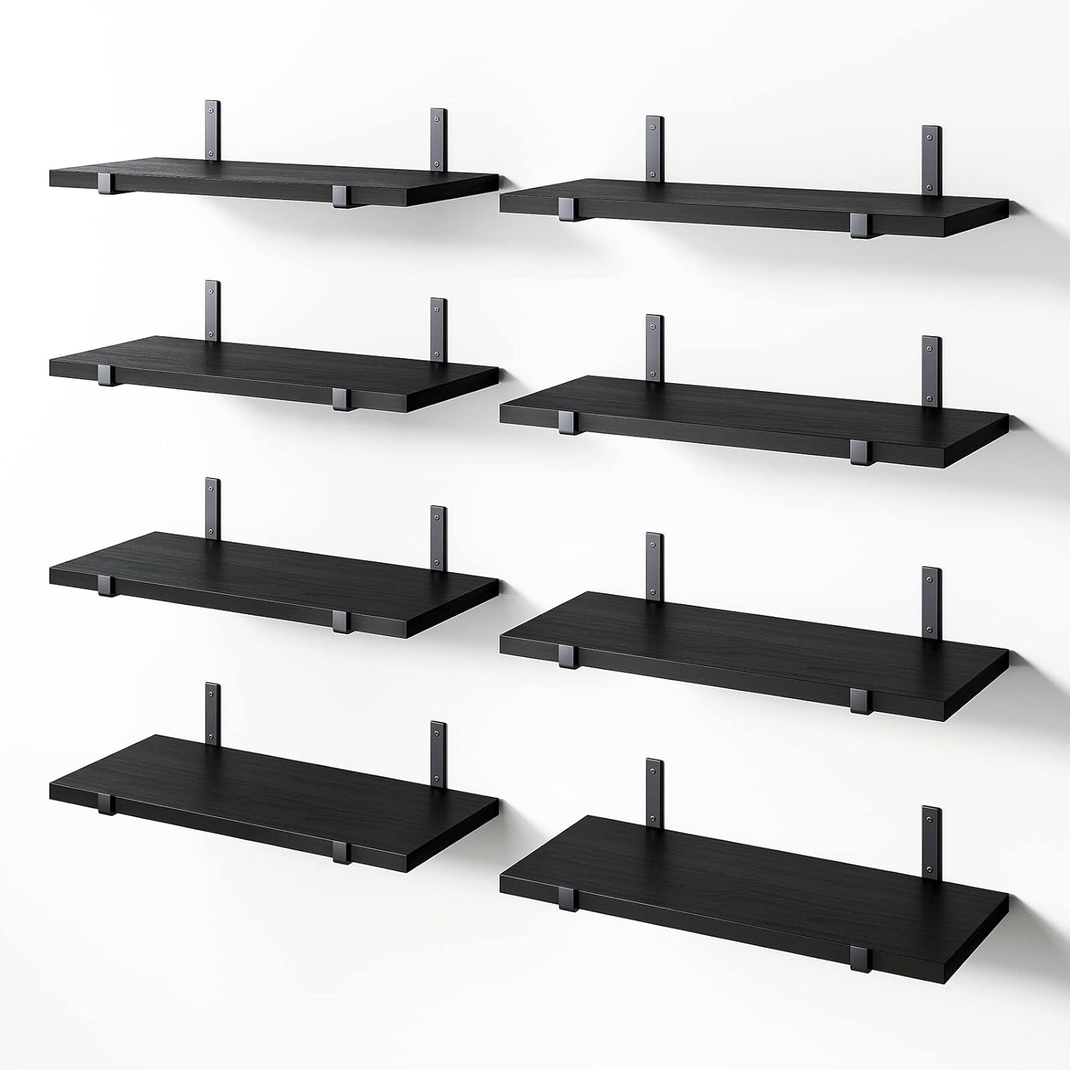 YGEOMER Floating Shelves, Wood Shelves, Long Wall Shelf